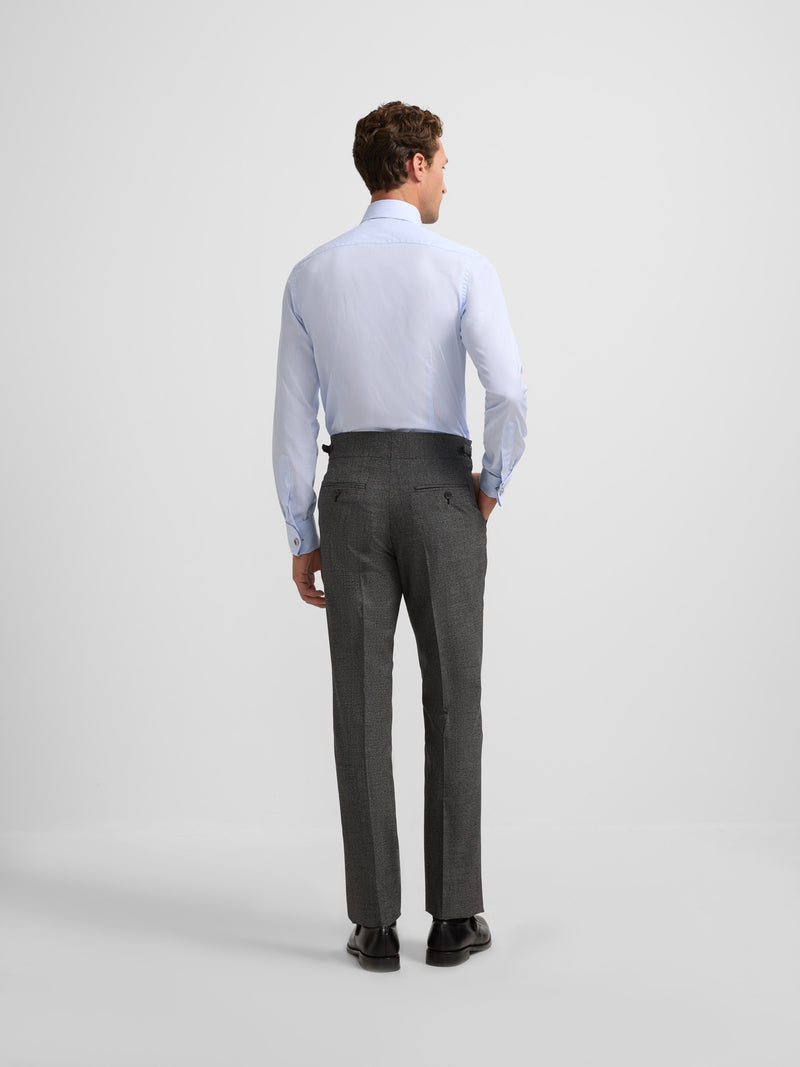 Pantalon de costume pied-de-poule gris