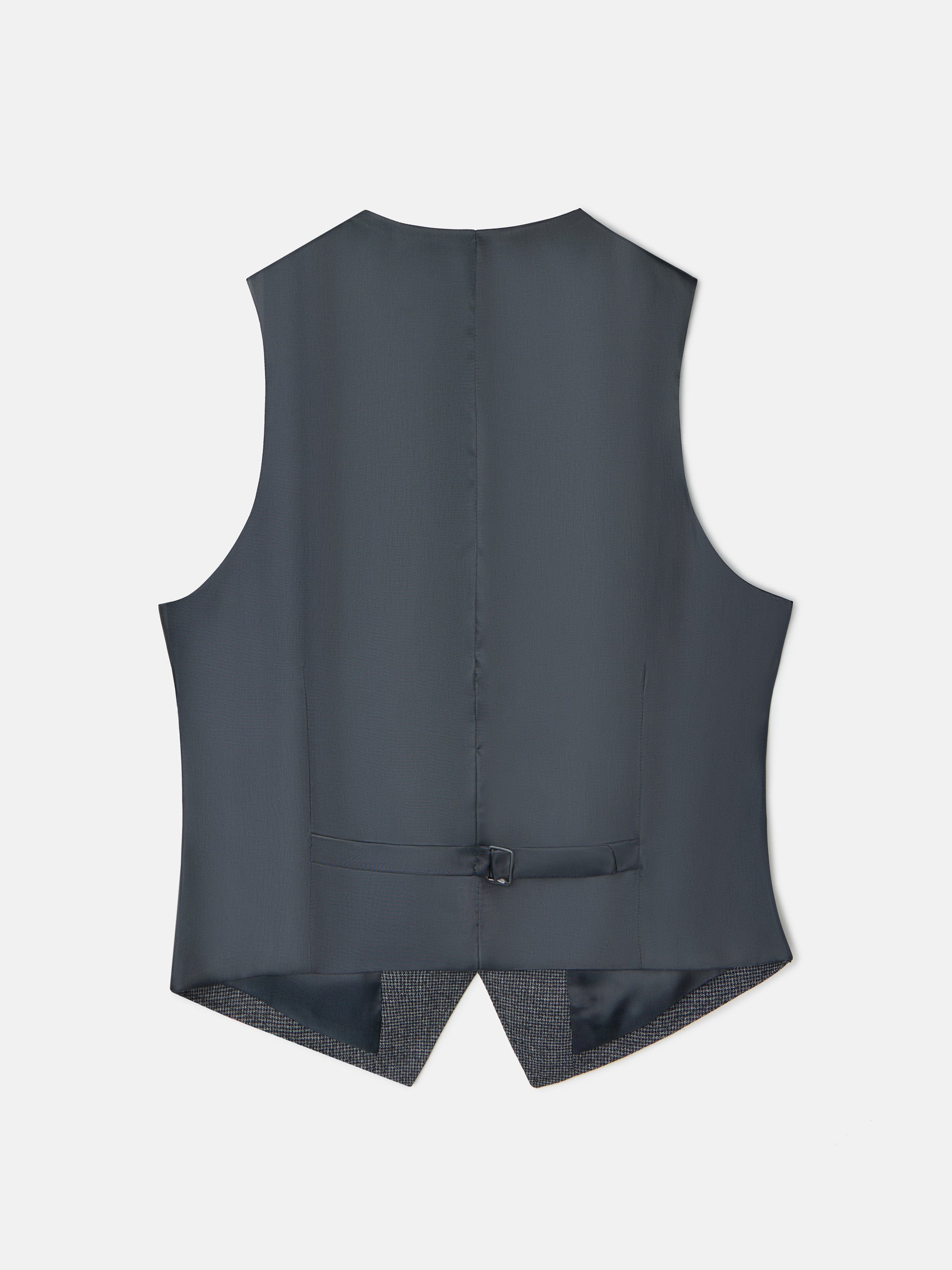 Chaleco recto traje pata de gallo gris