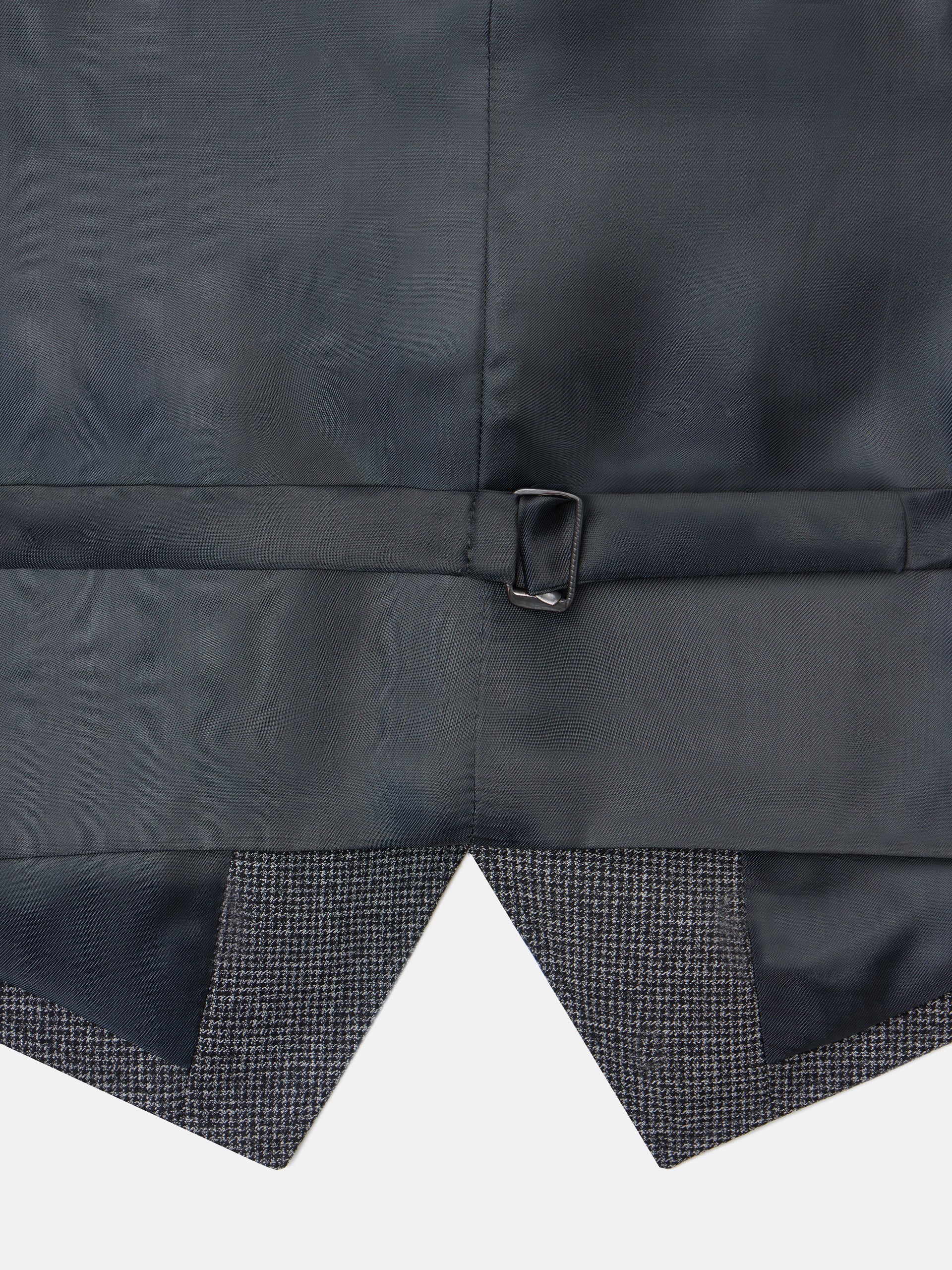 Chaleco recto traje pata de gallo gris