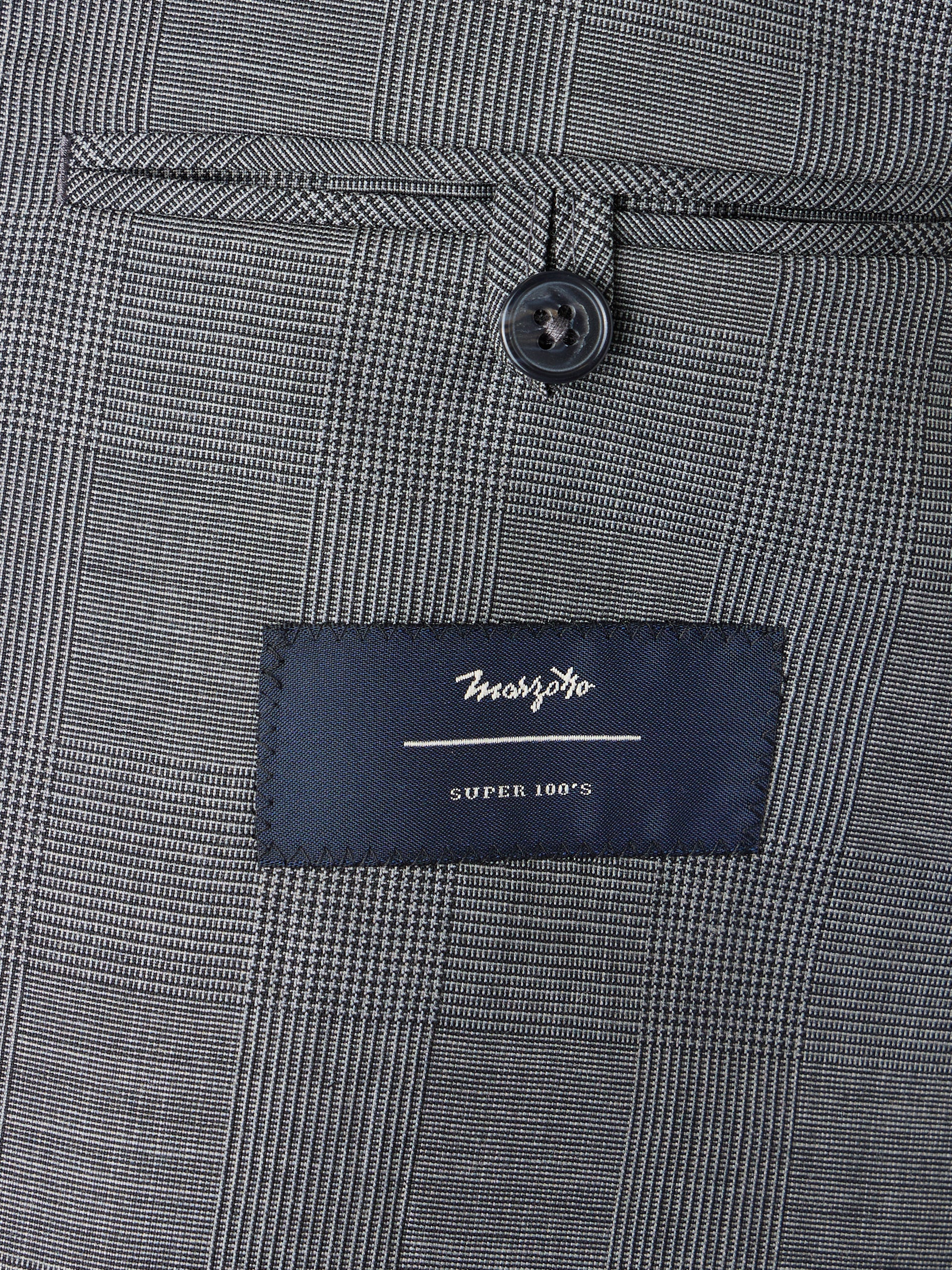 Americana traje clasico principe de gales gris