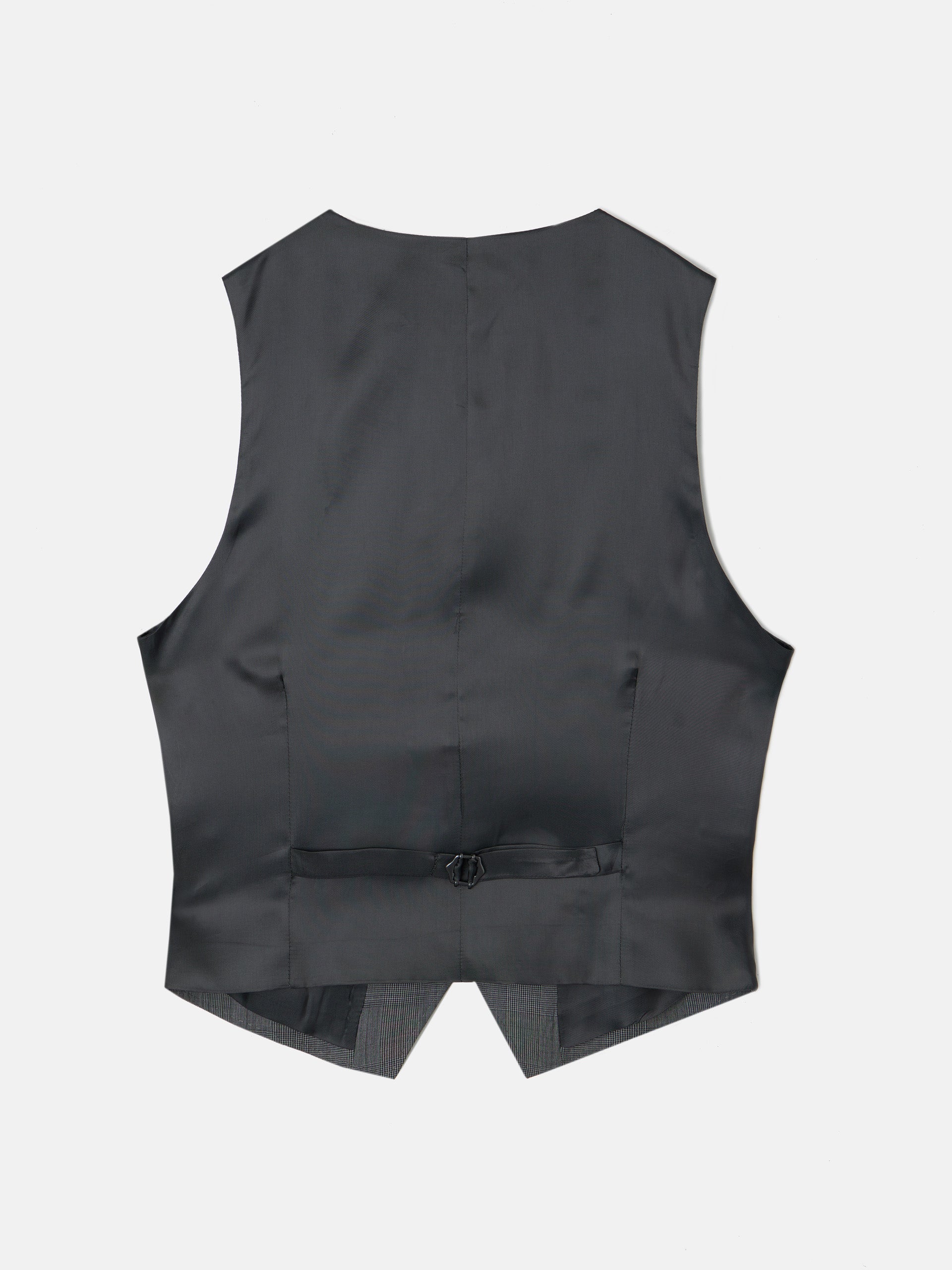 Colete reto de fato príncipe de Gales cinzento