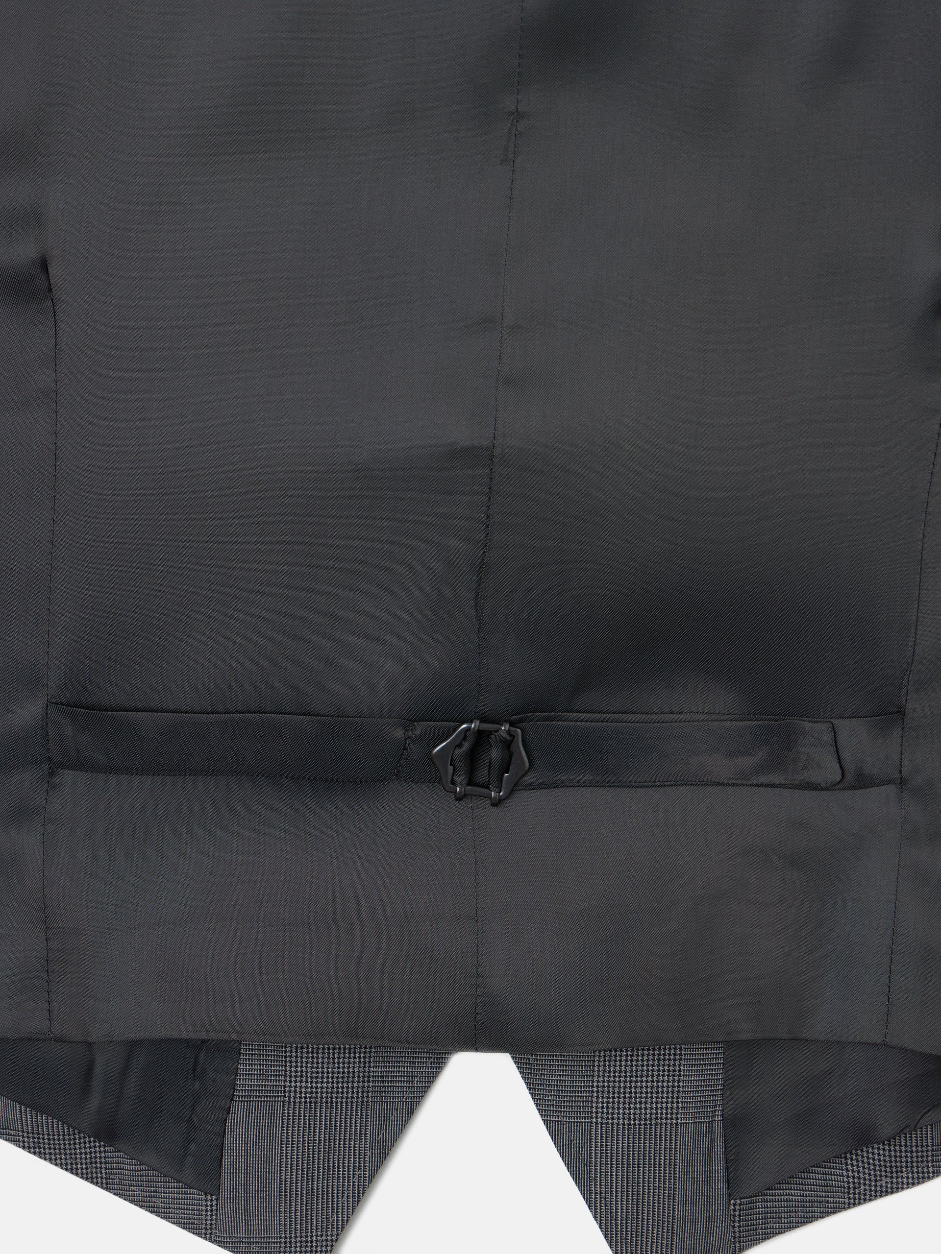 Colete reto de fato príncipe de Gales cinzento