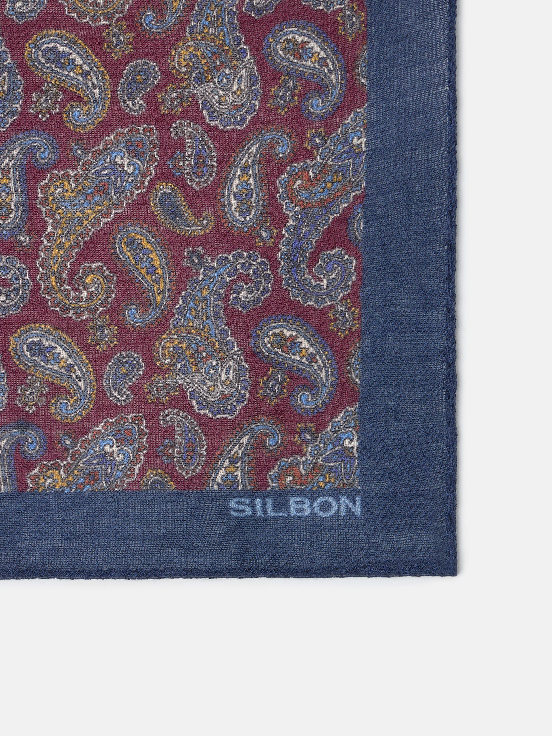 Pañuelo cachemir burdeos