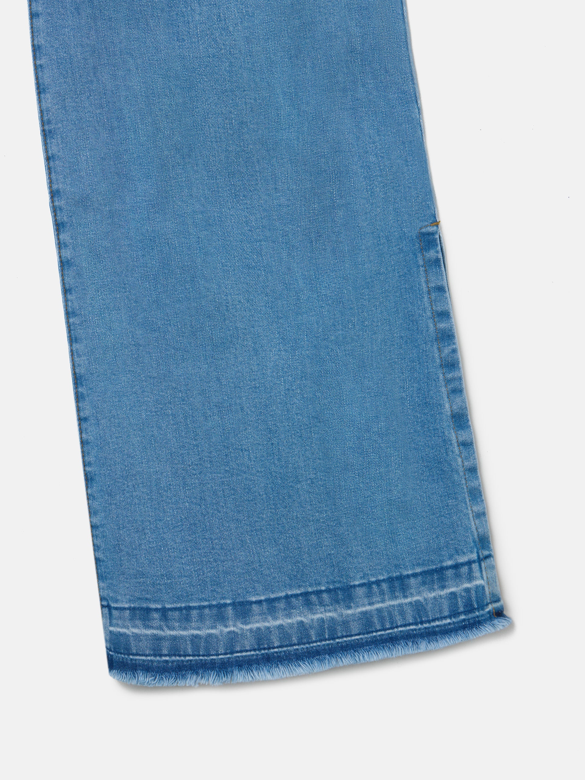 Calças culotte de ganga com bolsos