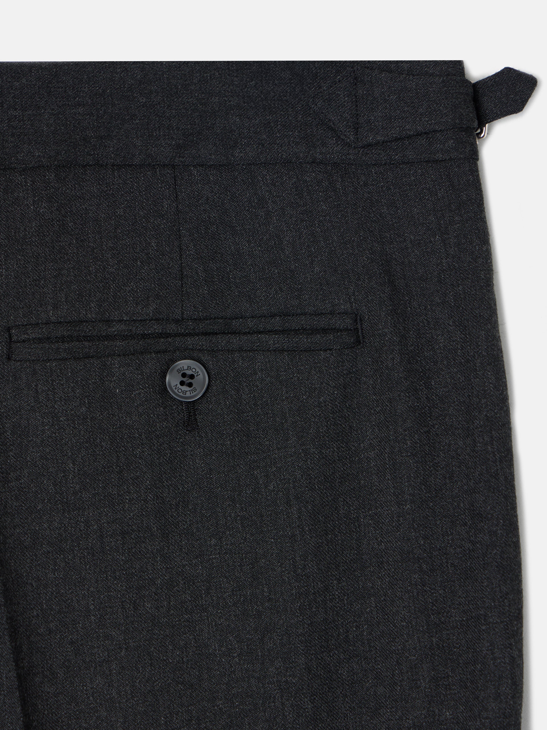 Pantalon habillé à pinces gris foncé