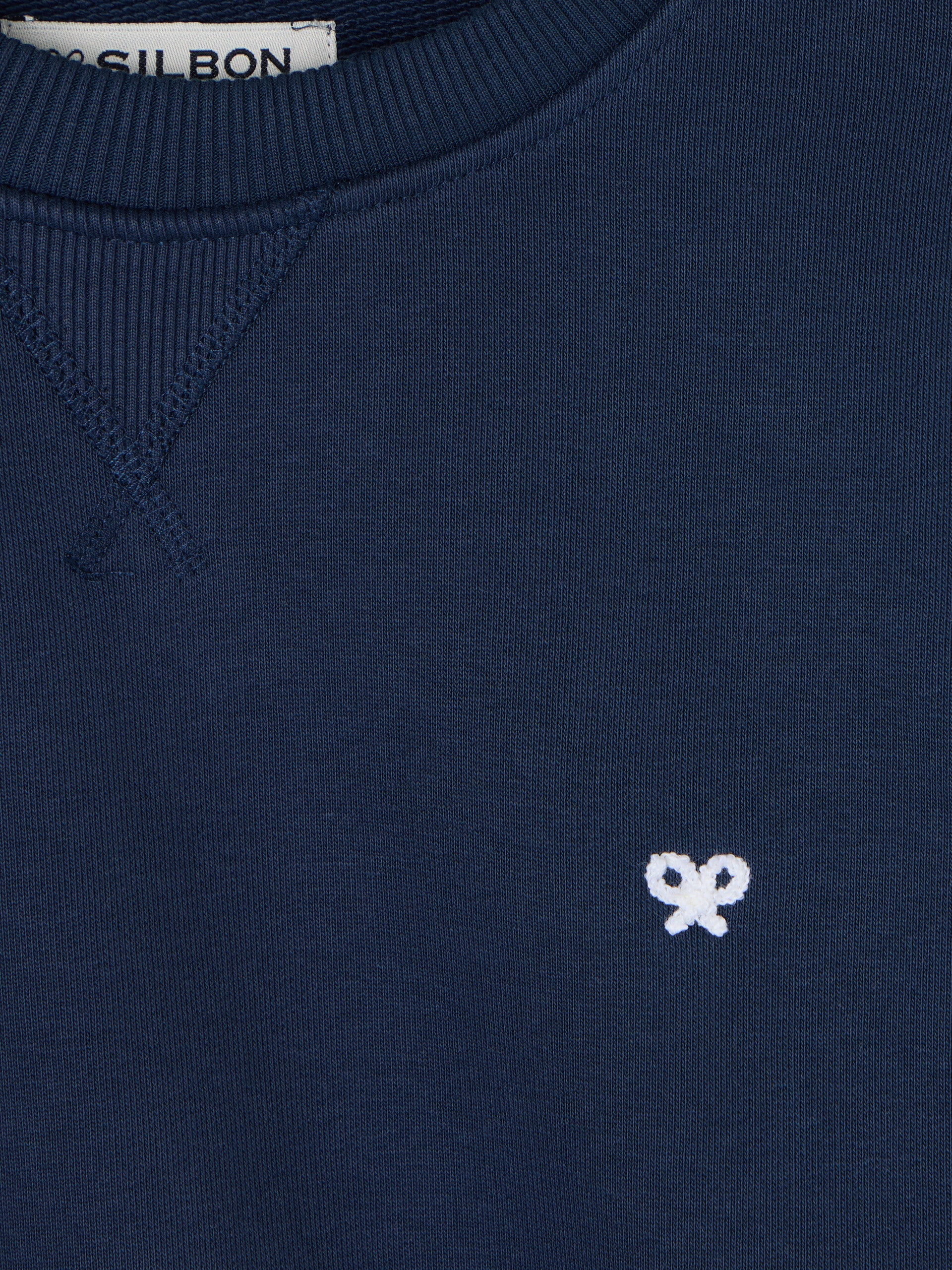 Navy blue mini logo sweatshirt