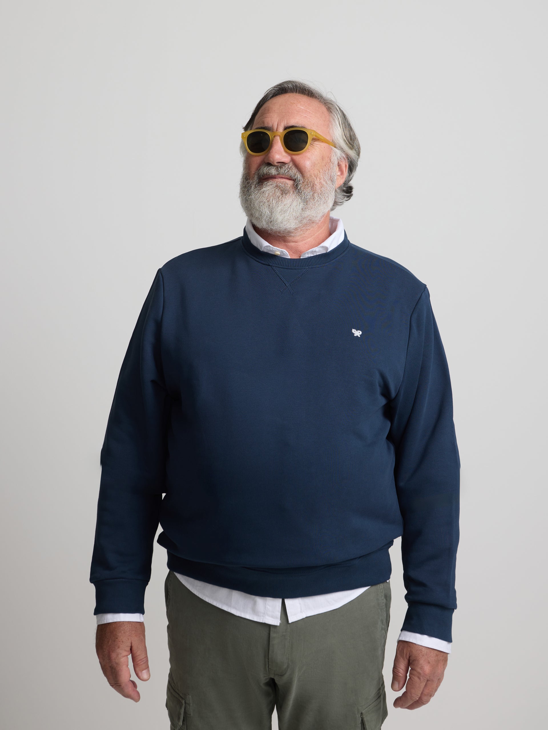 Navy blue mini logo sweatshirt