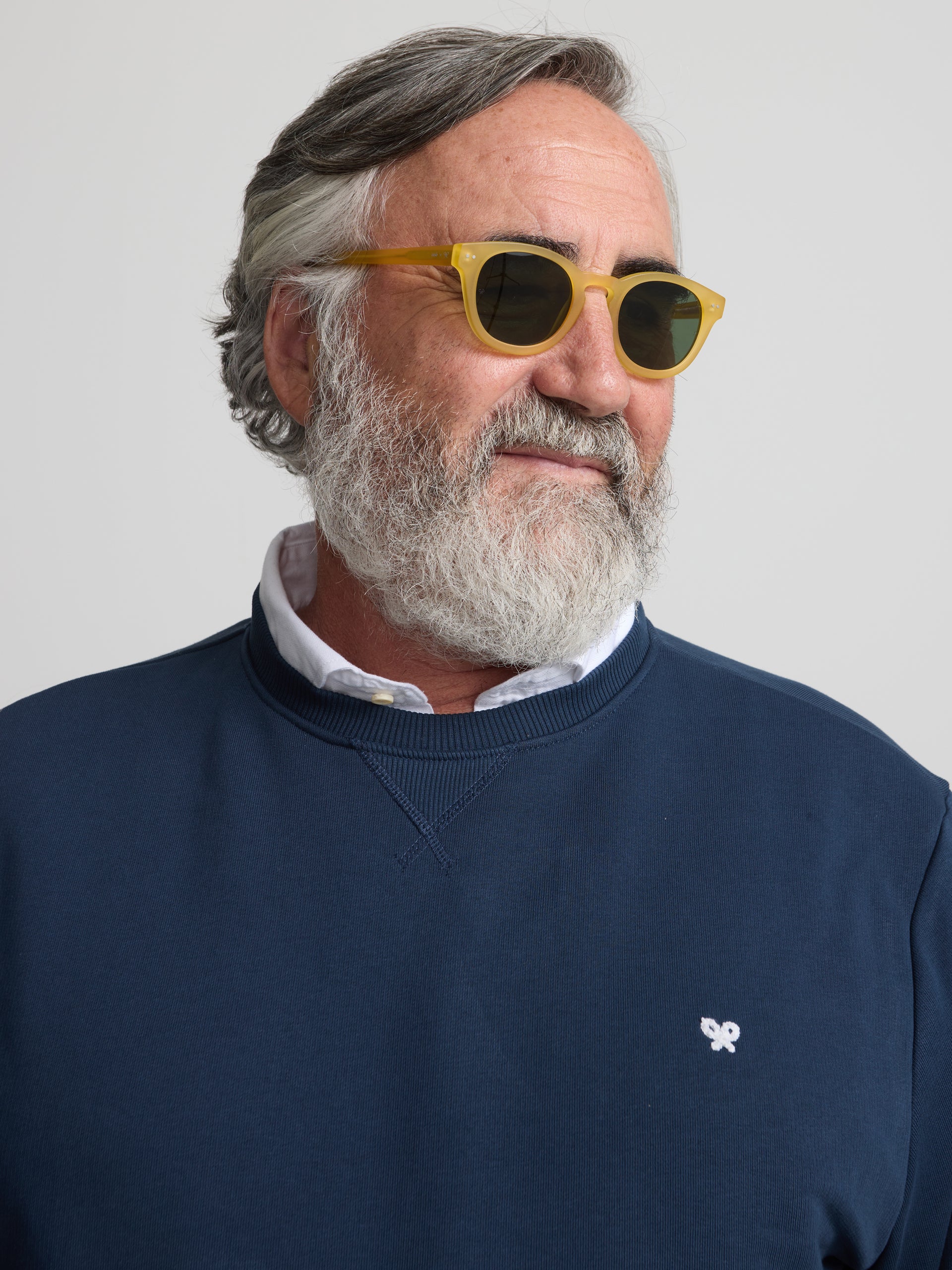 Navy blue mini logo sweatshirt