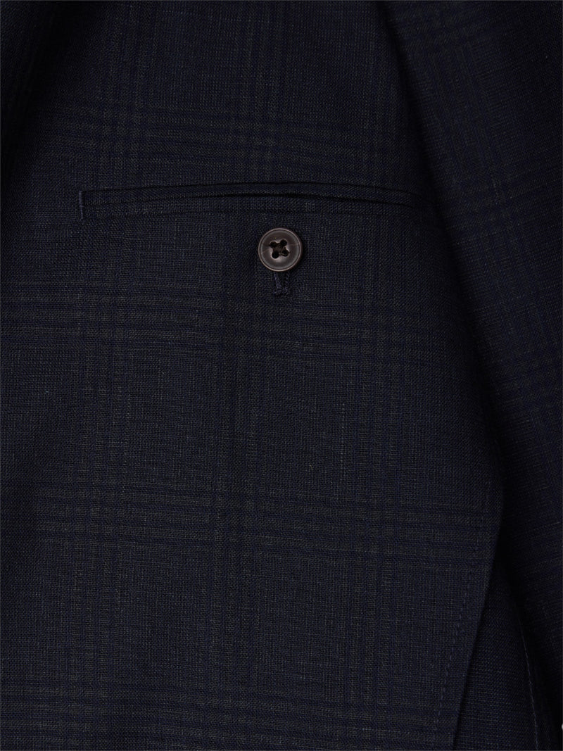 Blazer príncipe de Gales azul-marinho