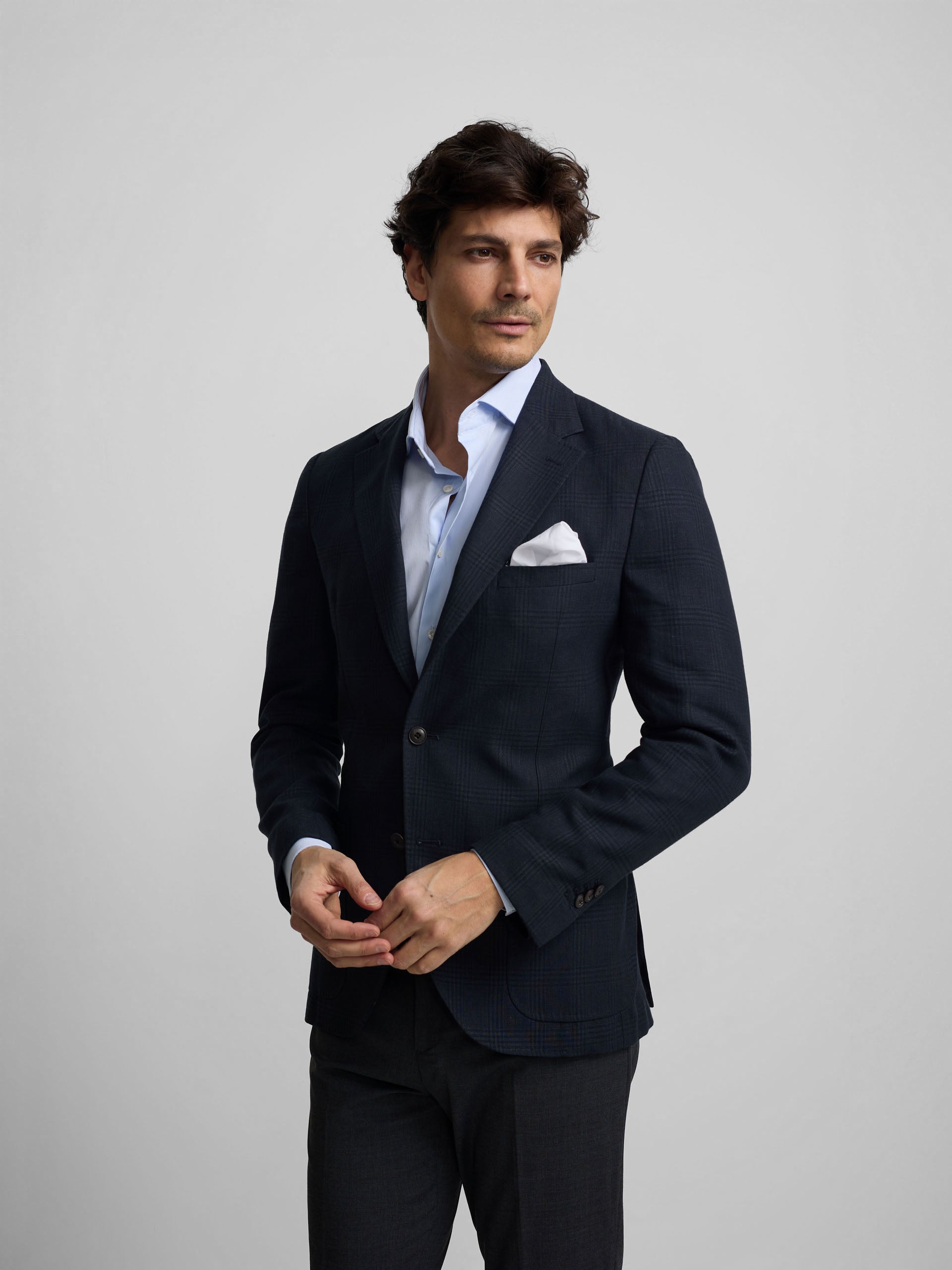 Blazer bleu marine Prince de Galles