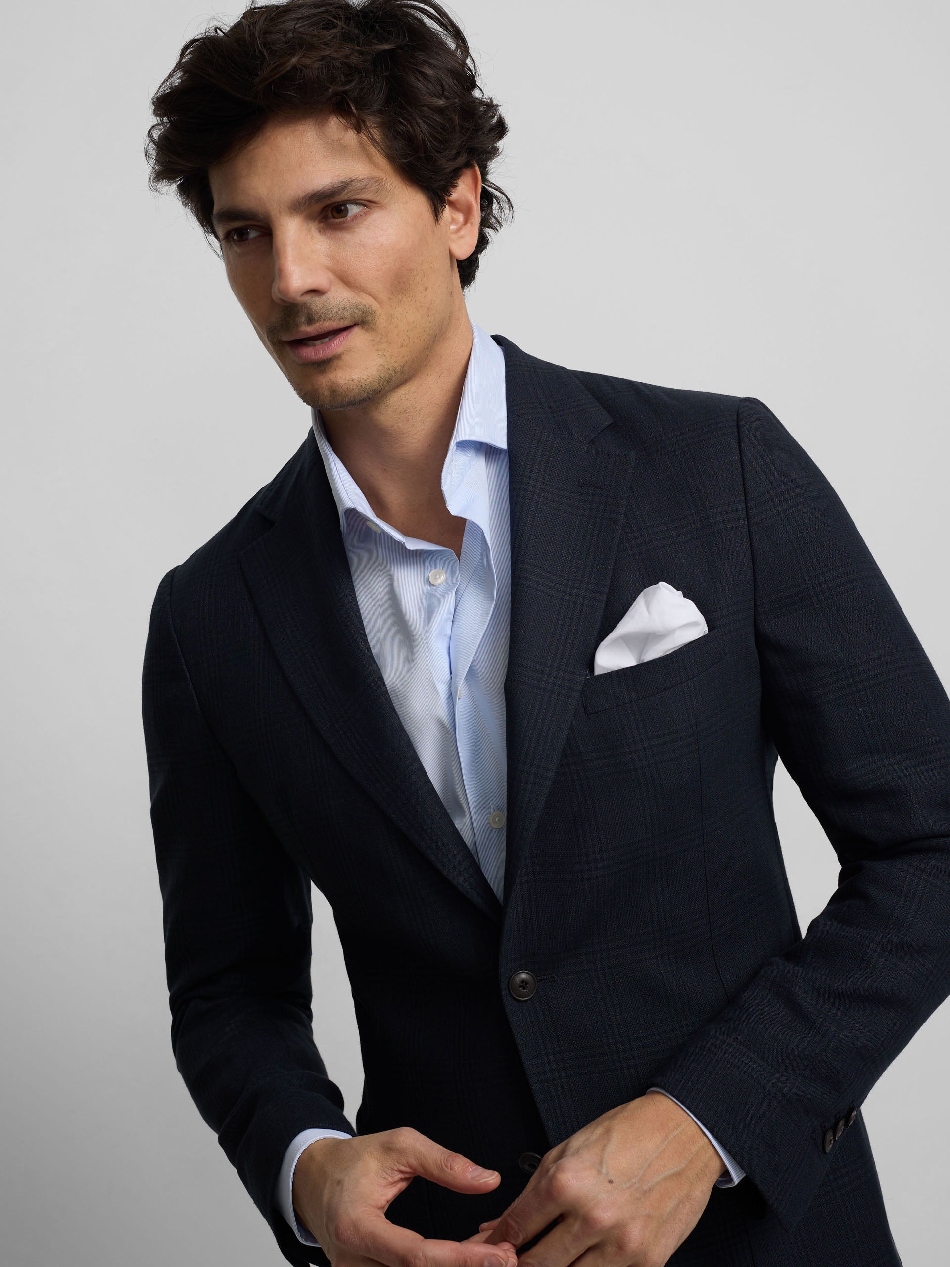 Blazer bleu marine Prince de Galles