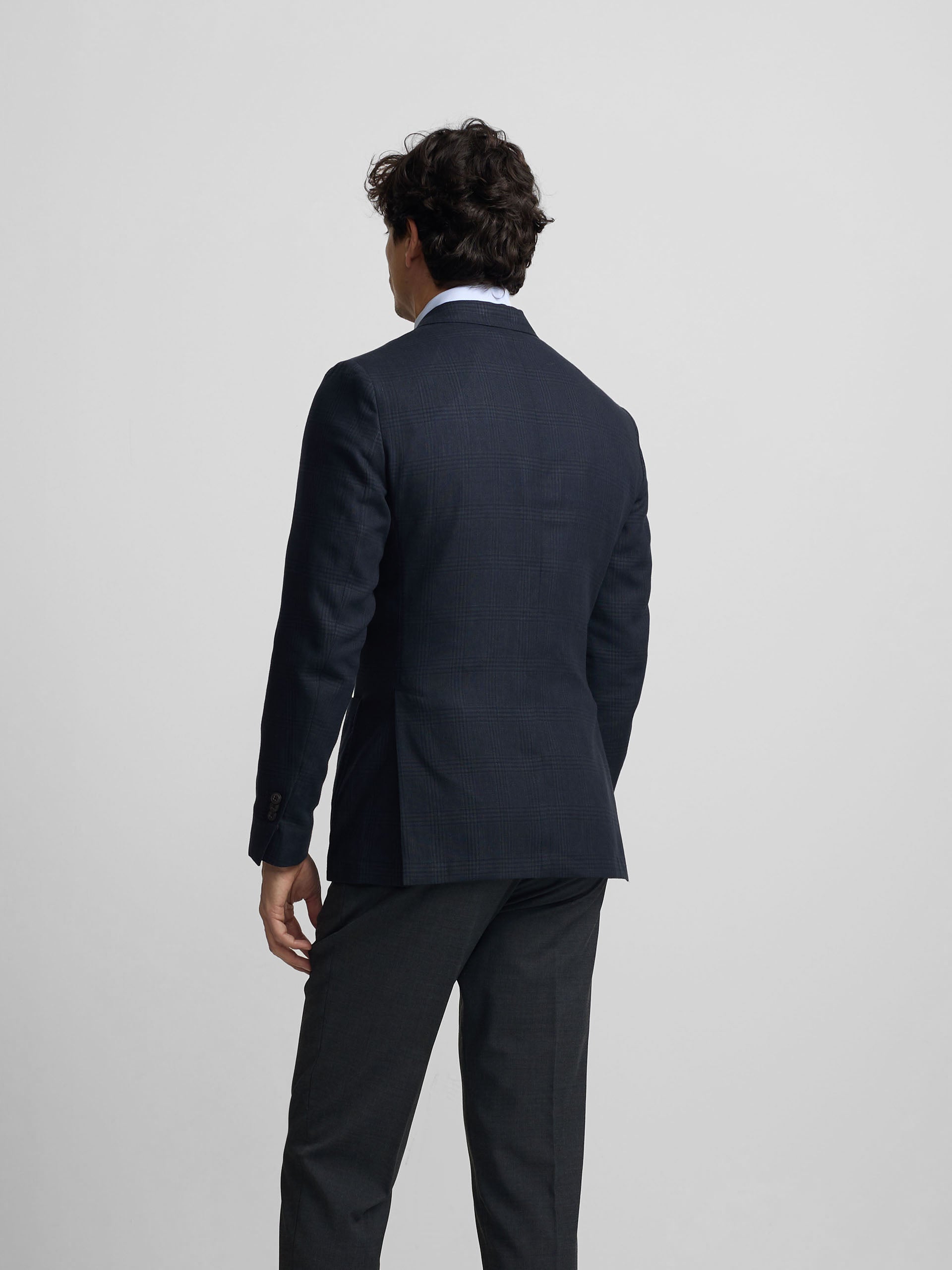 Blazer bleu marine Prince de Galles