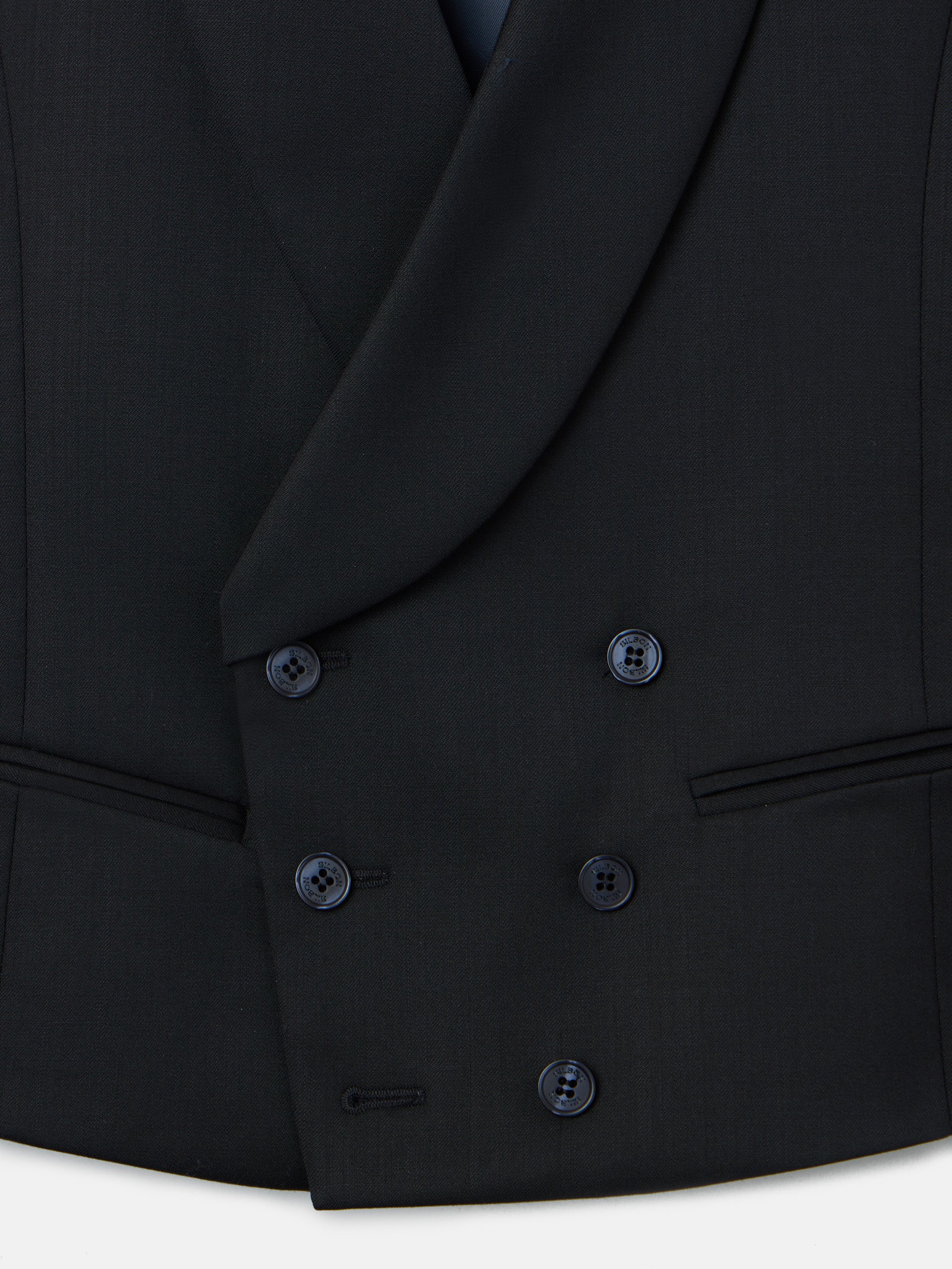 Black round neck stretch dress vest