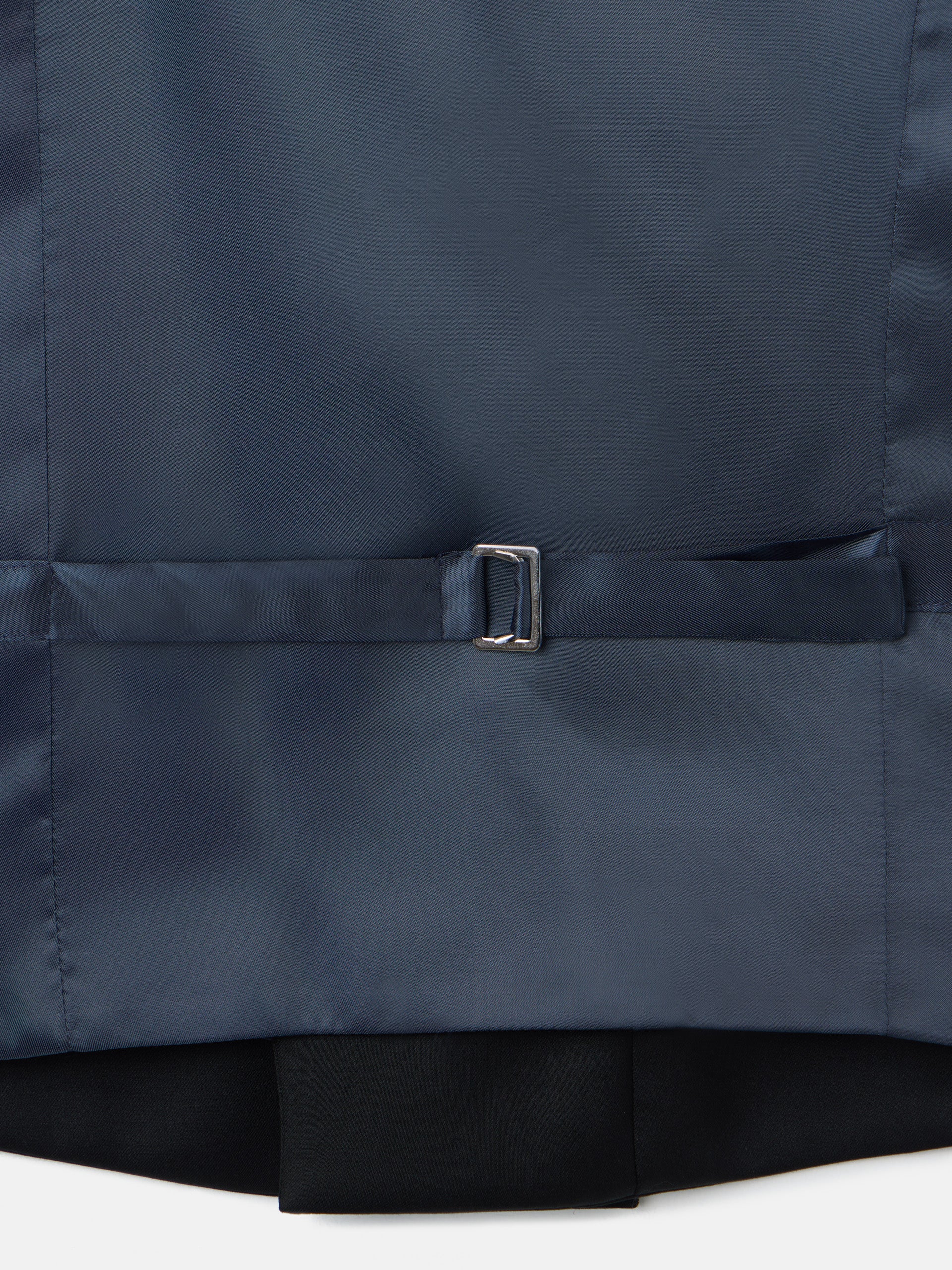 Black round neck stretch dress vest