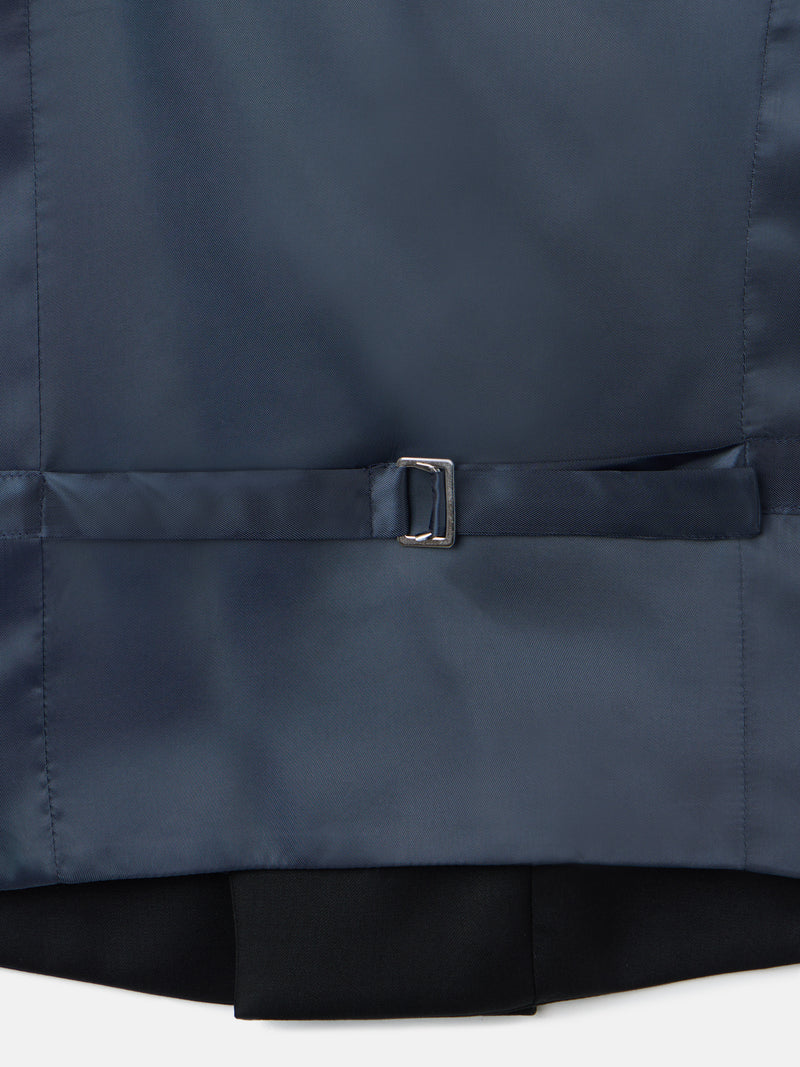 Chaleco vestir stretch cuello redondo negro