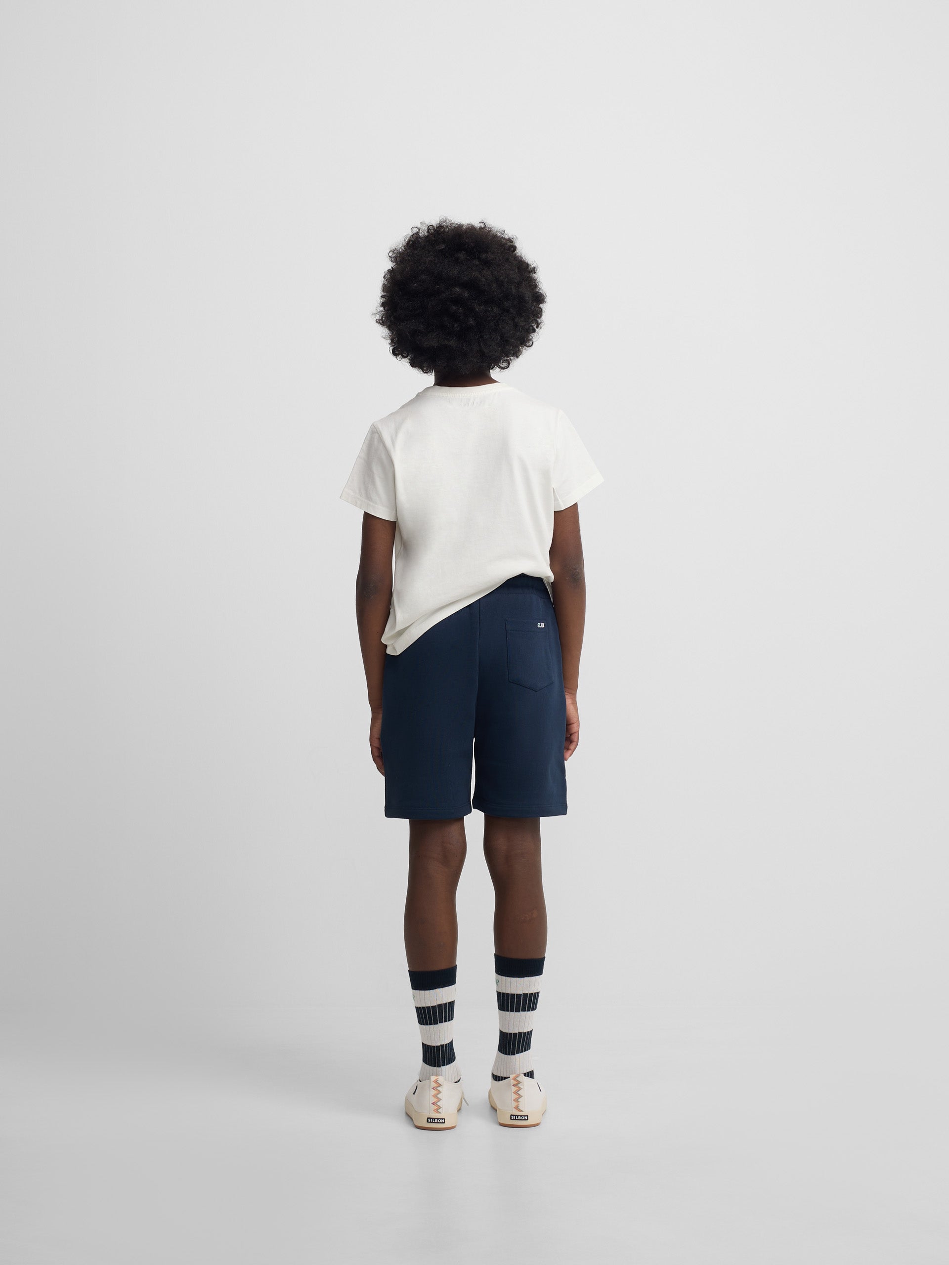 Navy blue kids sports shorts