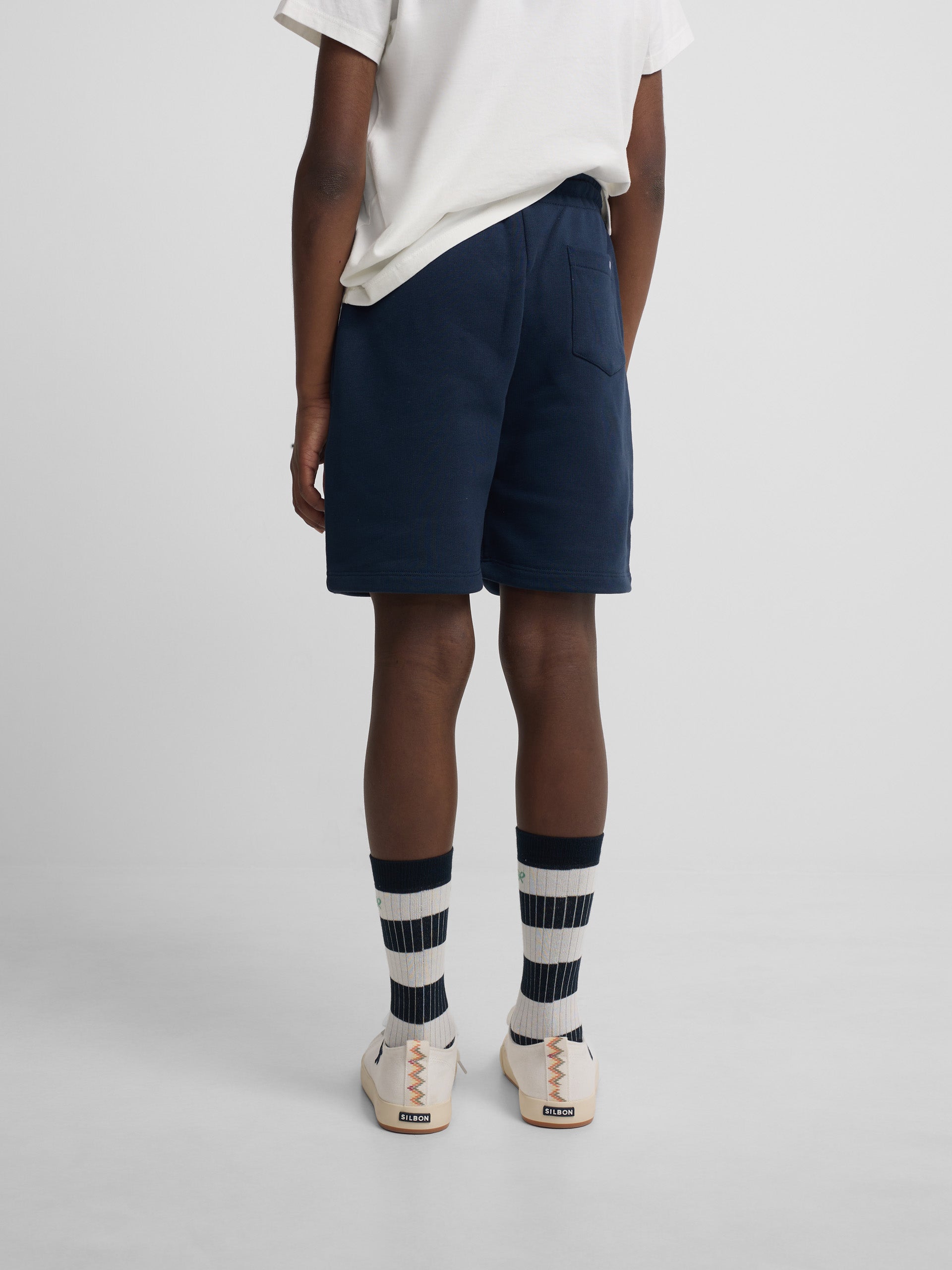 Navy blue kids sports shorts