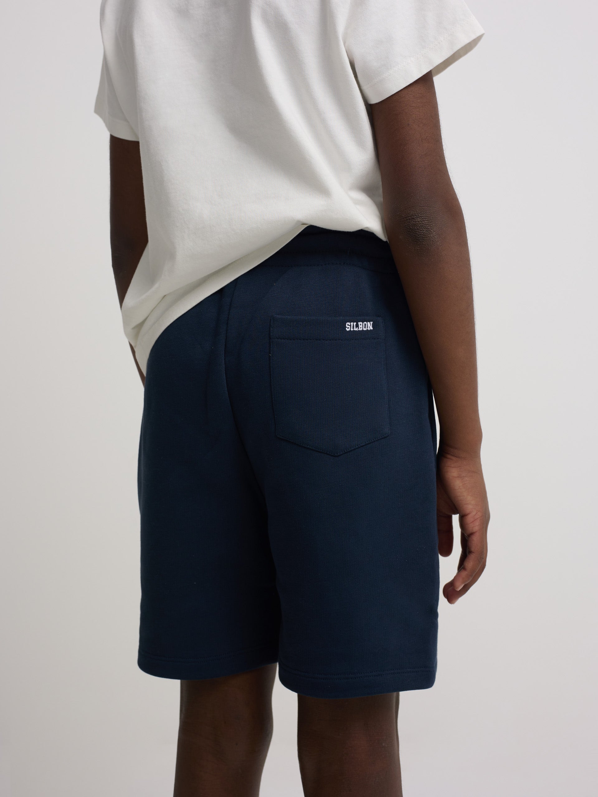 Navy blue kids sports shorts