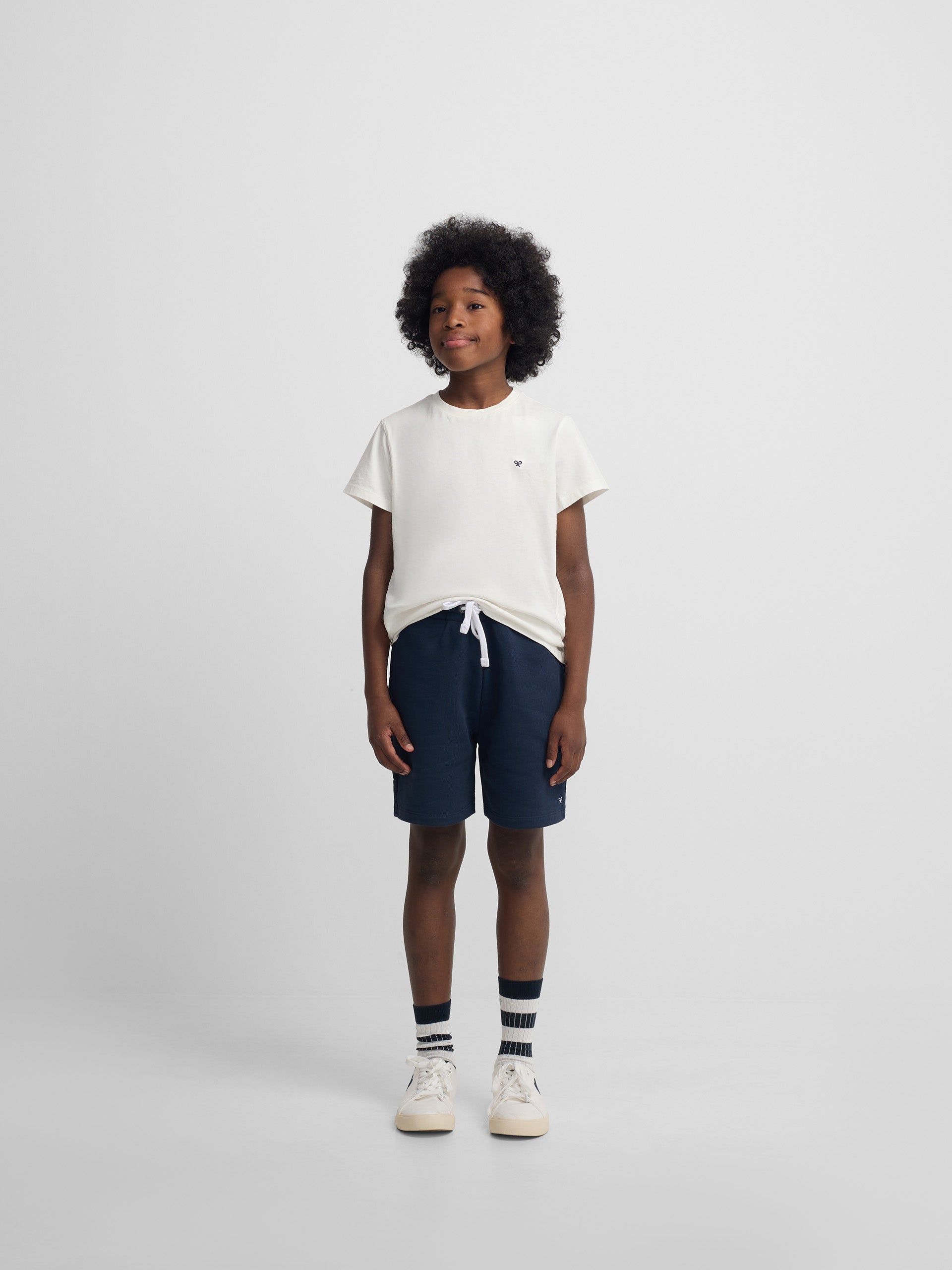 Navy blue kids sports shorts