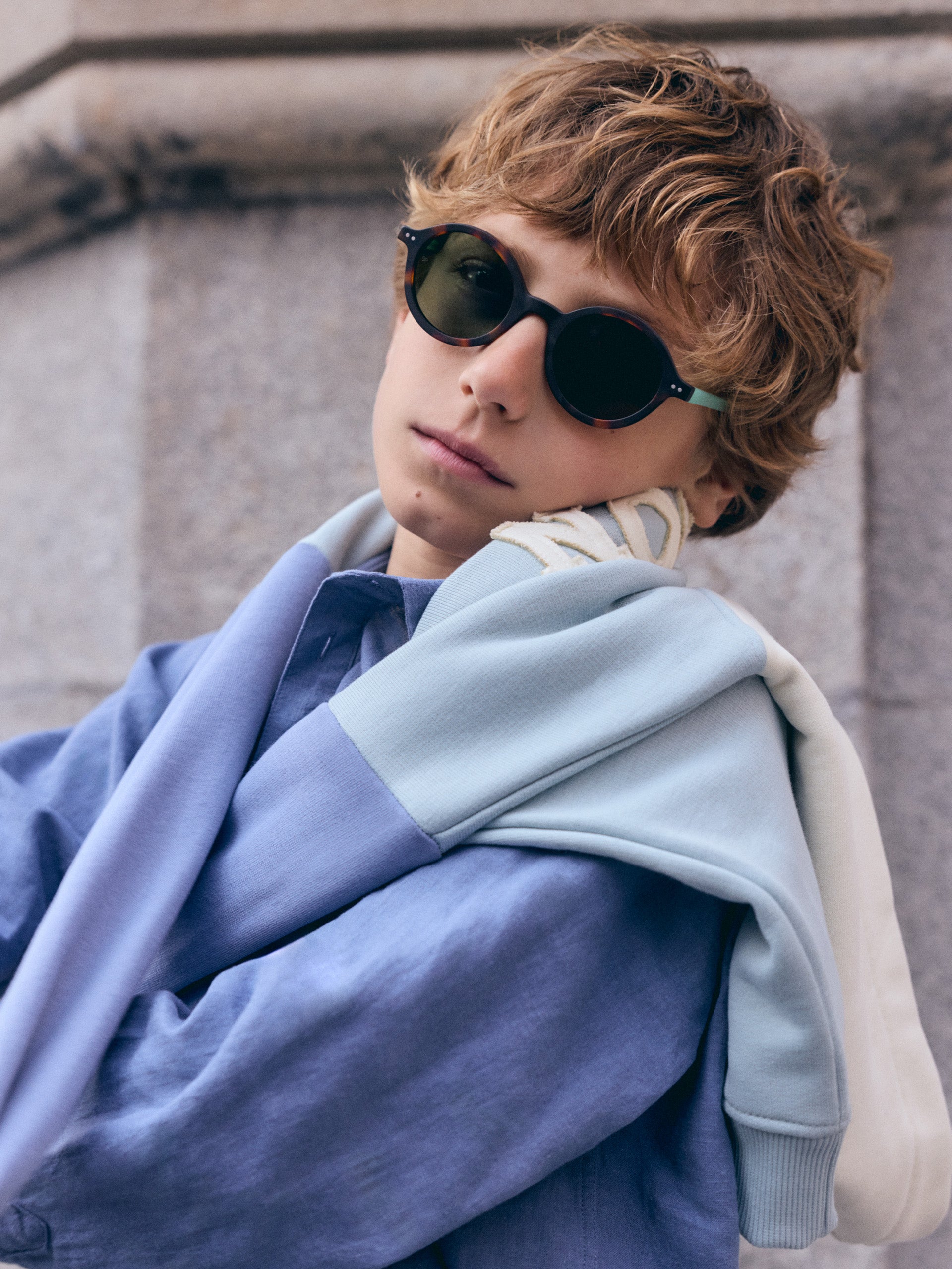 Lunettes de soleil vertes écaille de tortue Deriva pour enfants MOxSILBON