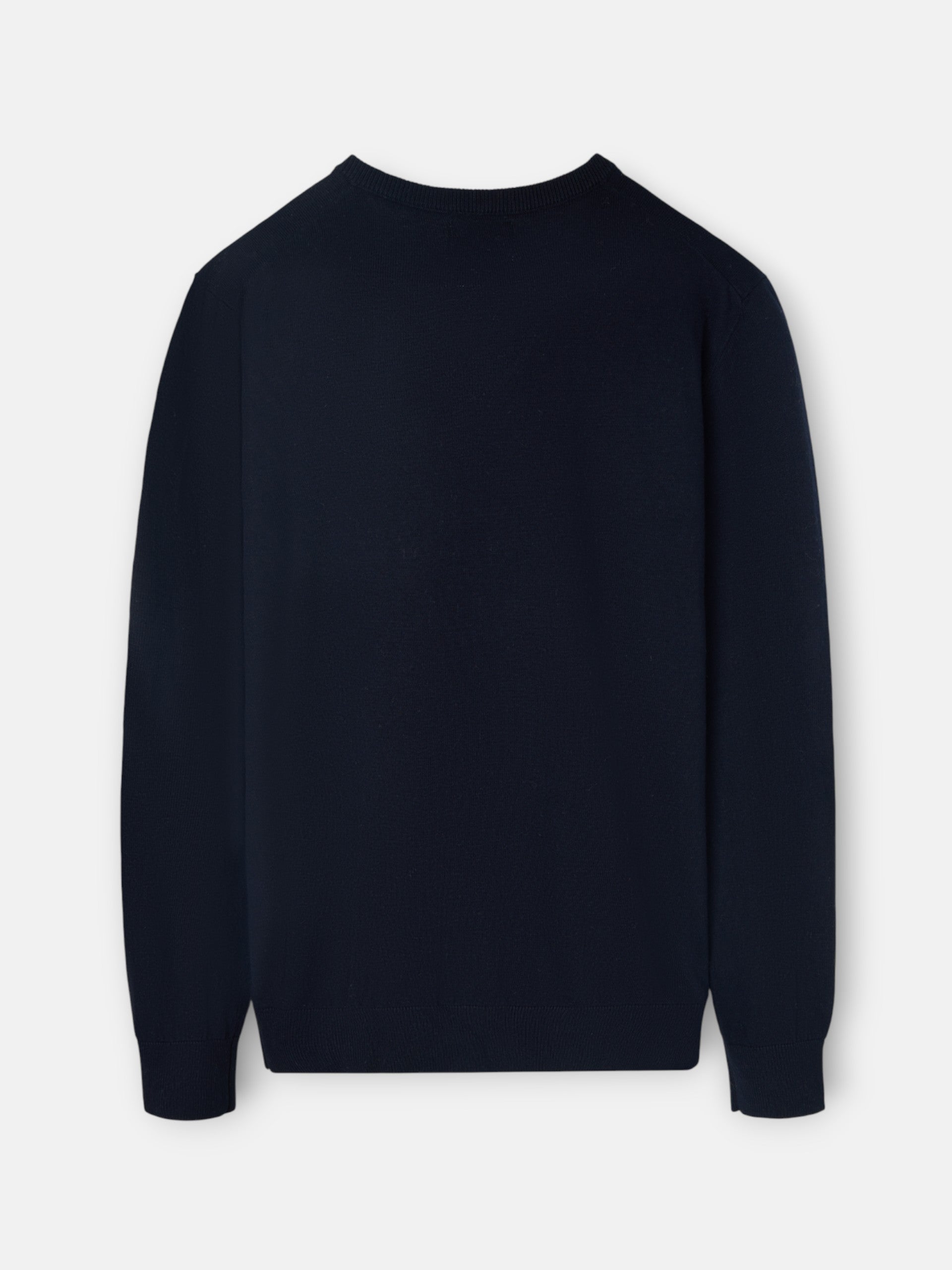 Pull classique bleu marine à col en V