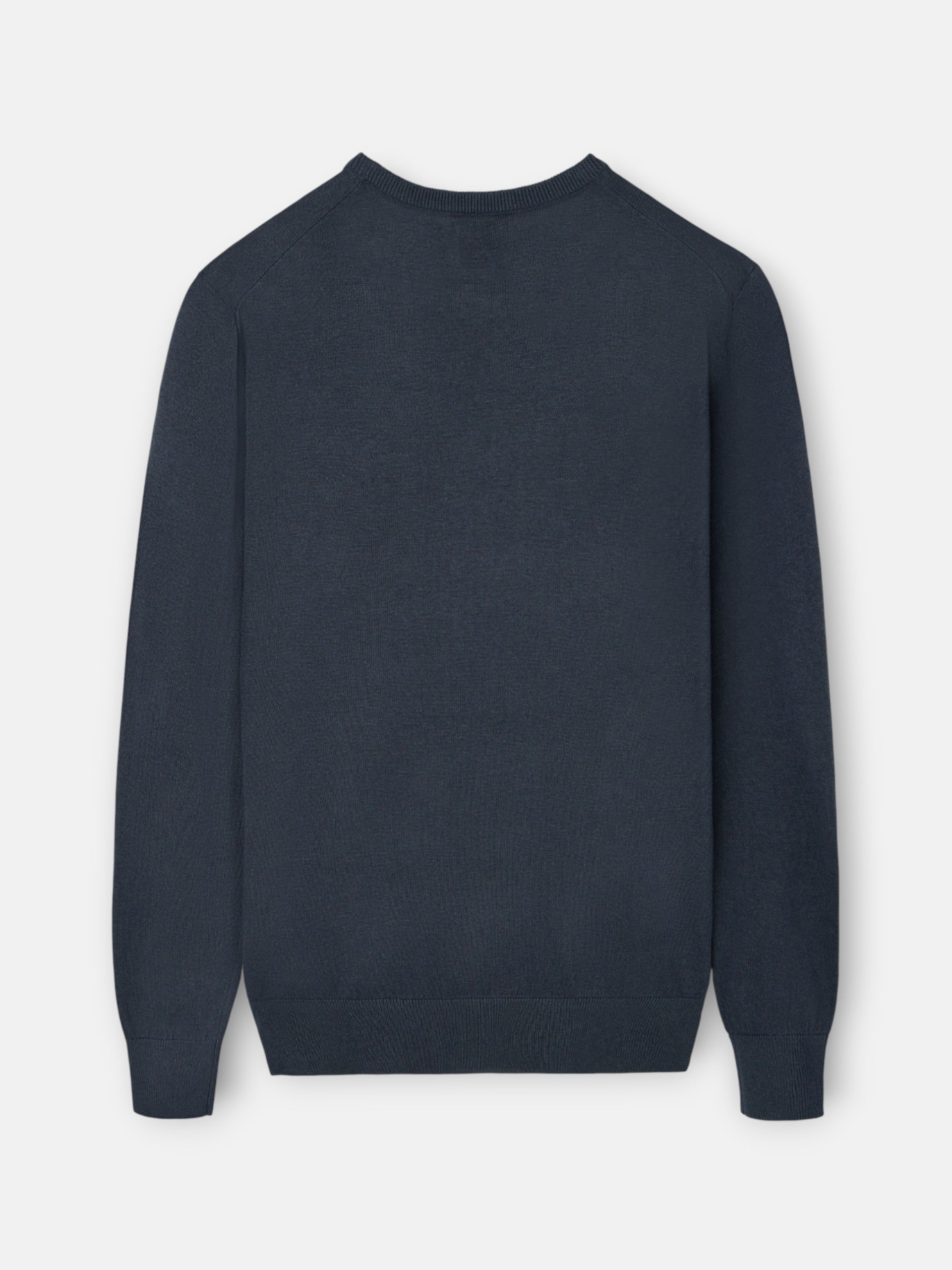 Classic blue-gray round-neck sweater