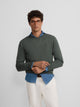 Pull col rond vert clair classique