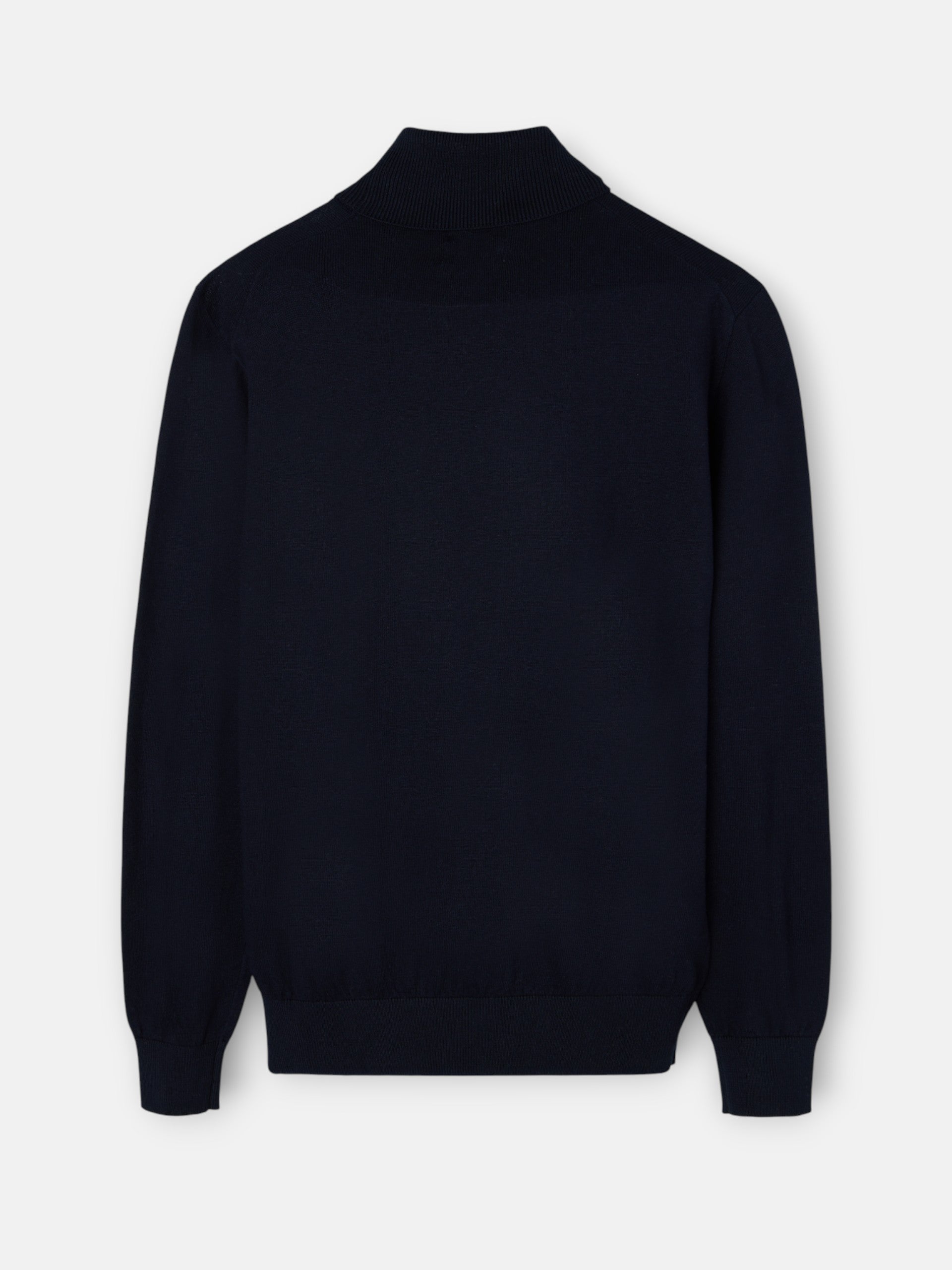 Classic navy blue turtleneck sweater