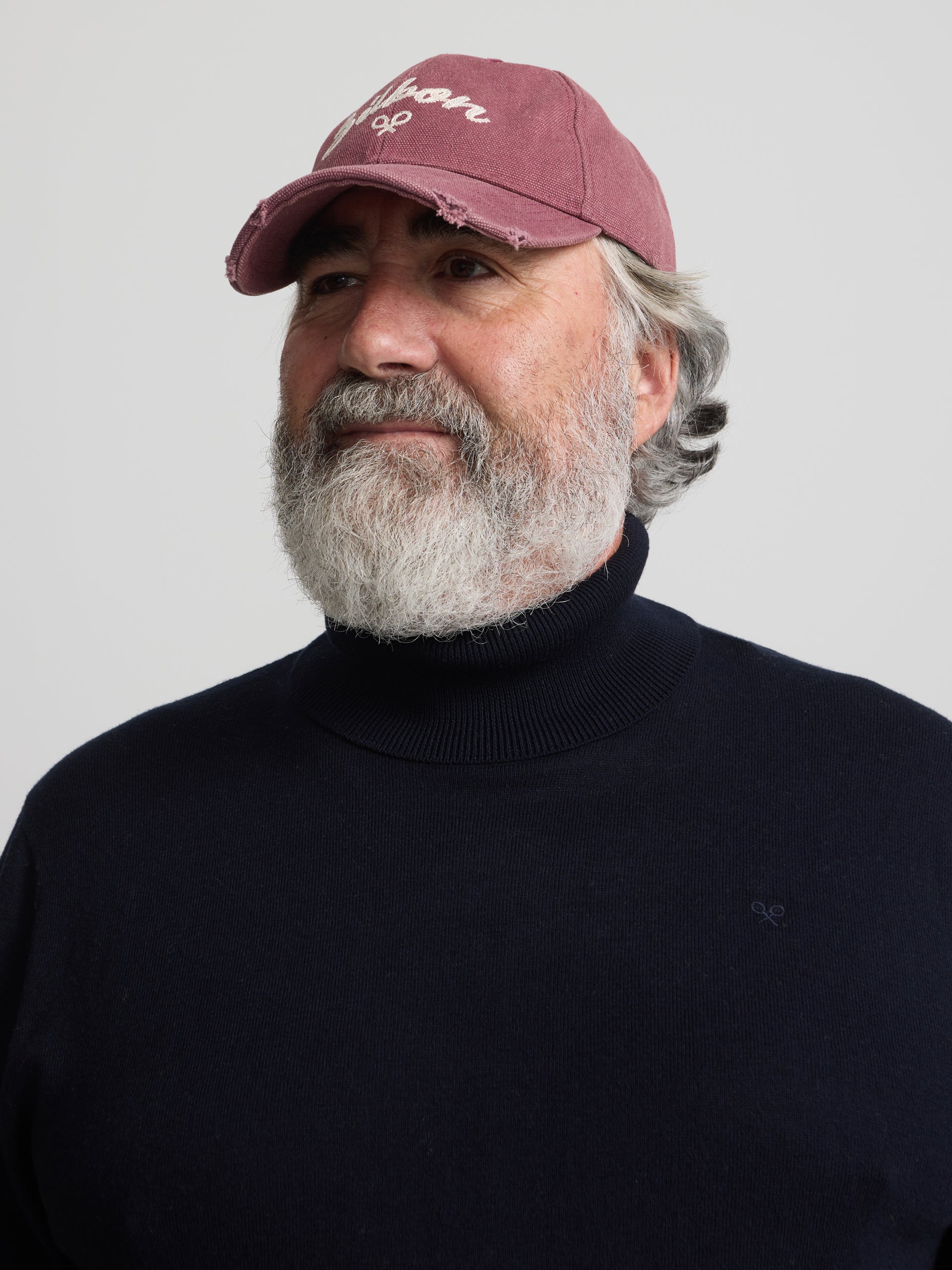 Classic navy blue turtleneck sweater