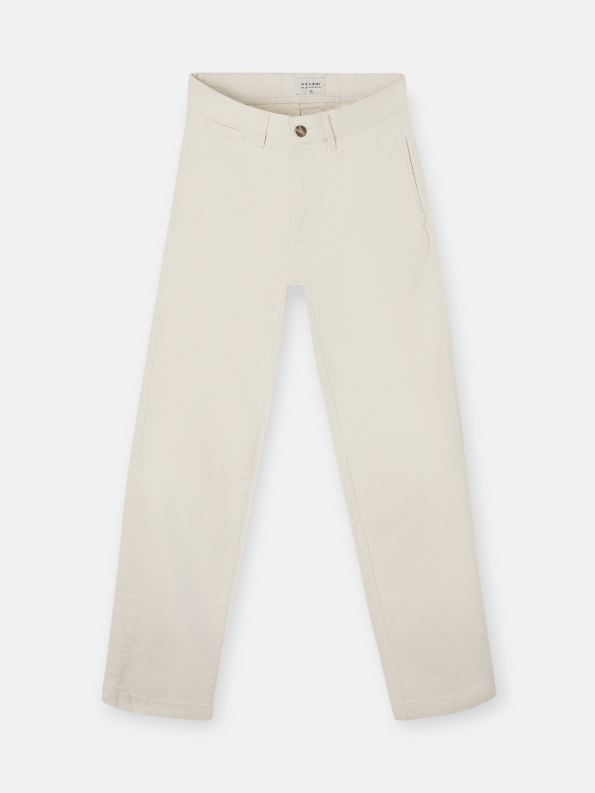 Pantalon chino décontracté en pierre