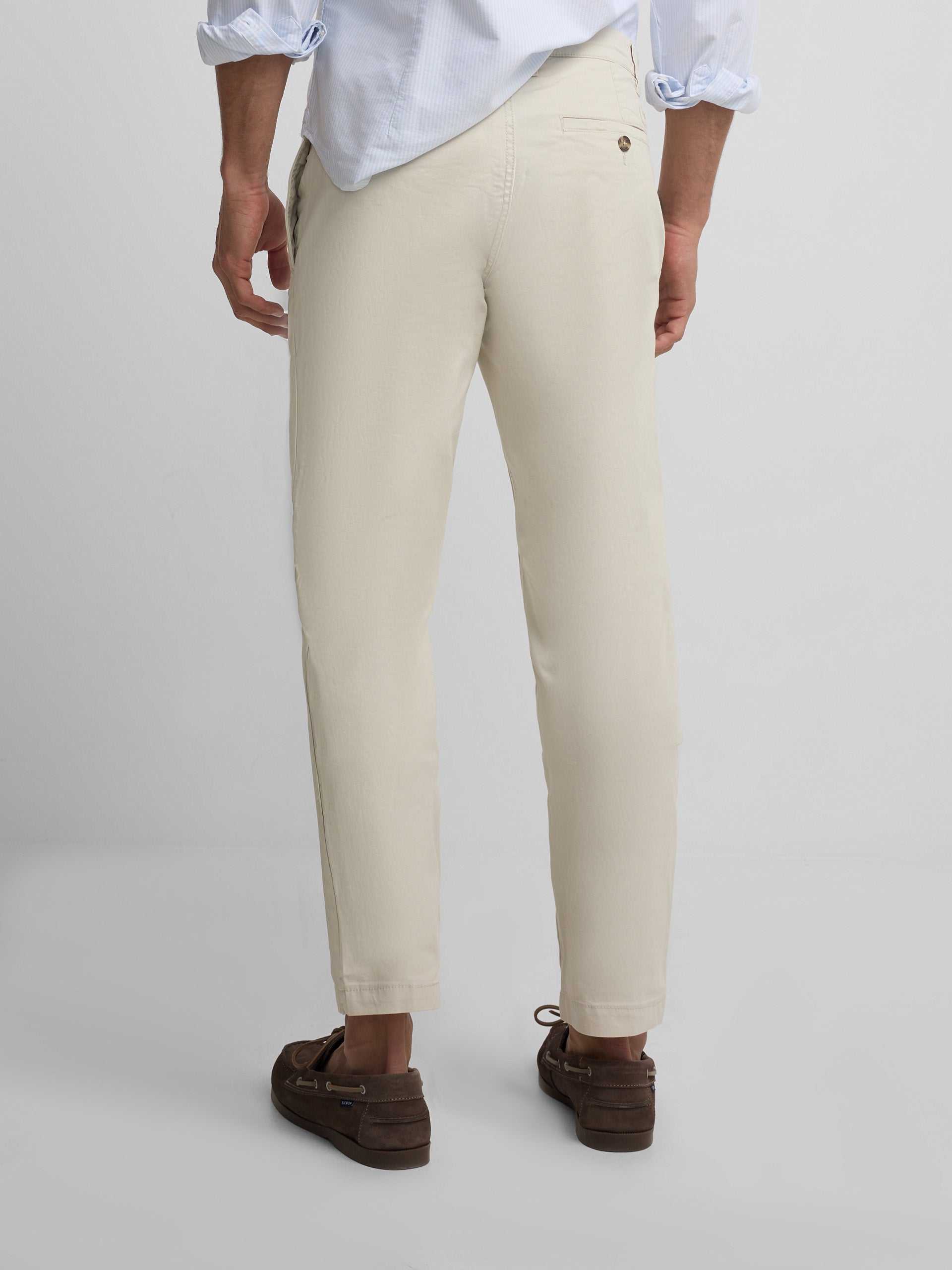 Pantalon chino décontracté en pierre