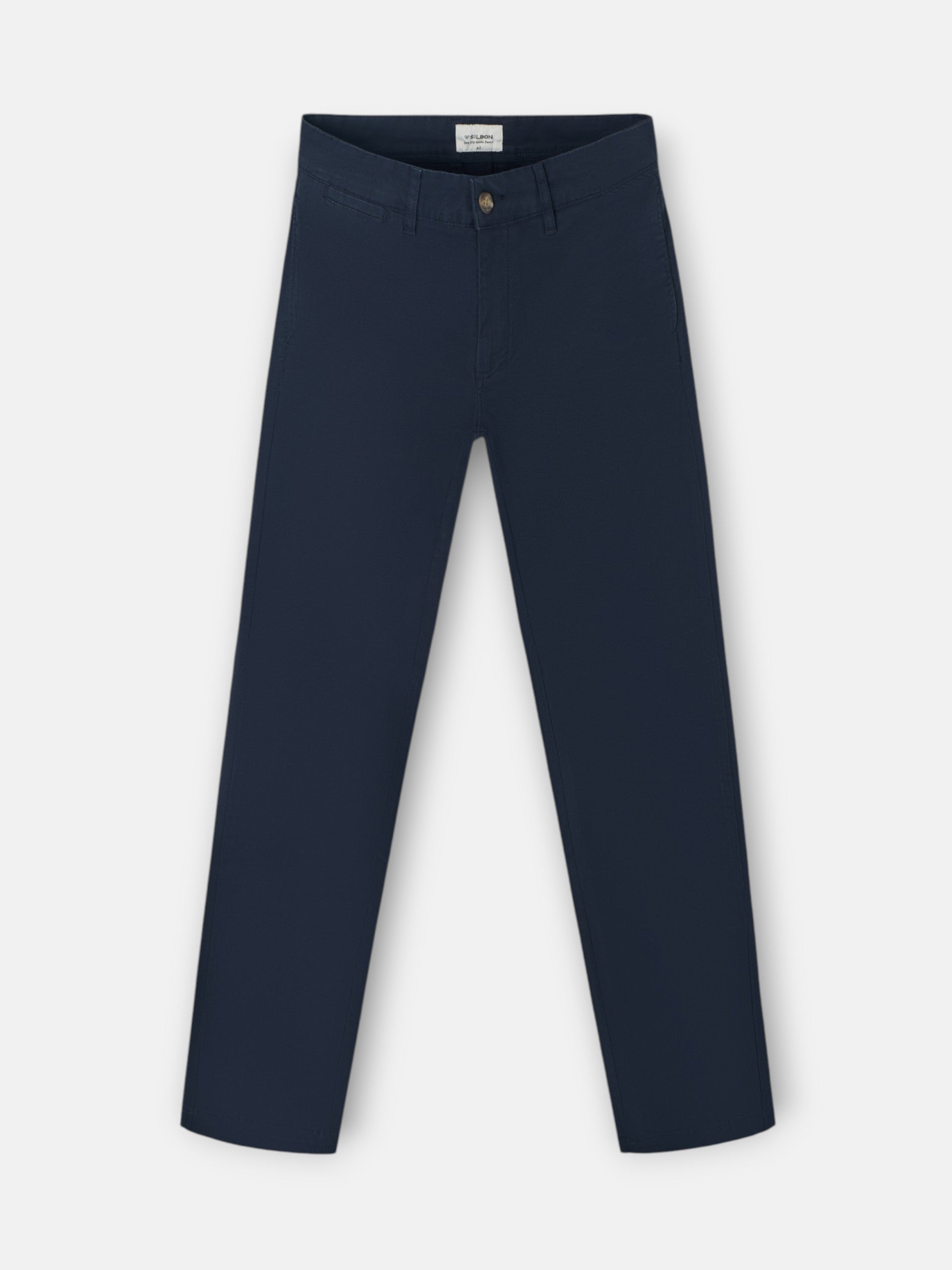 Pantalon chino casual azul marino