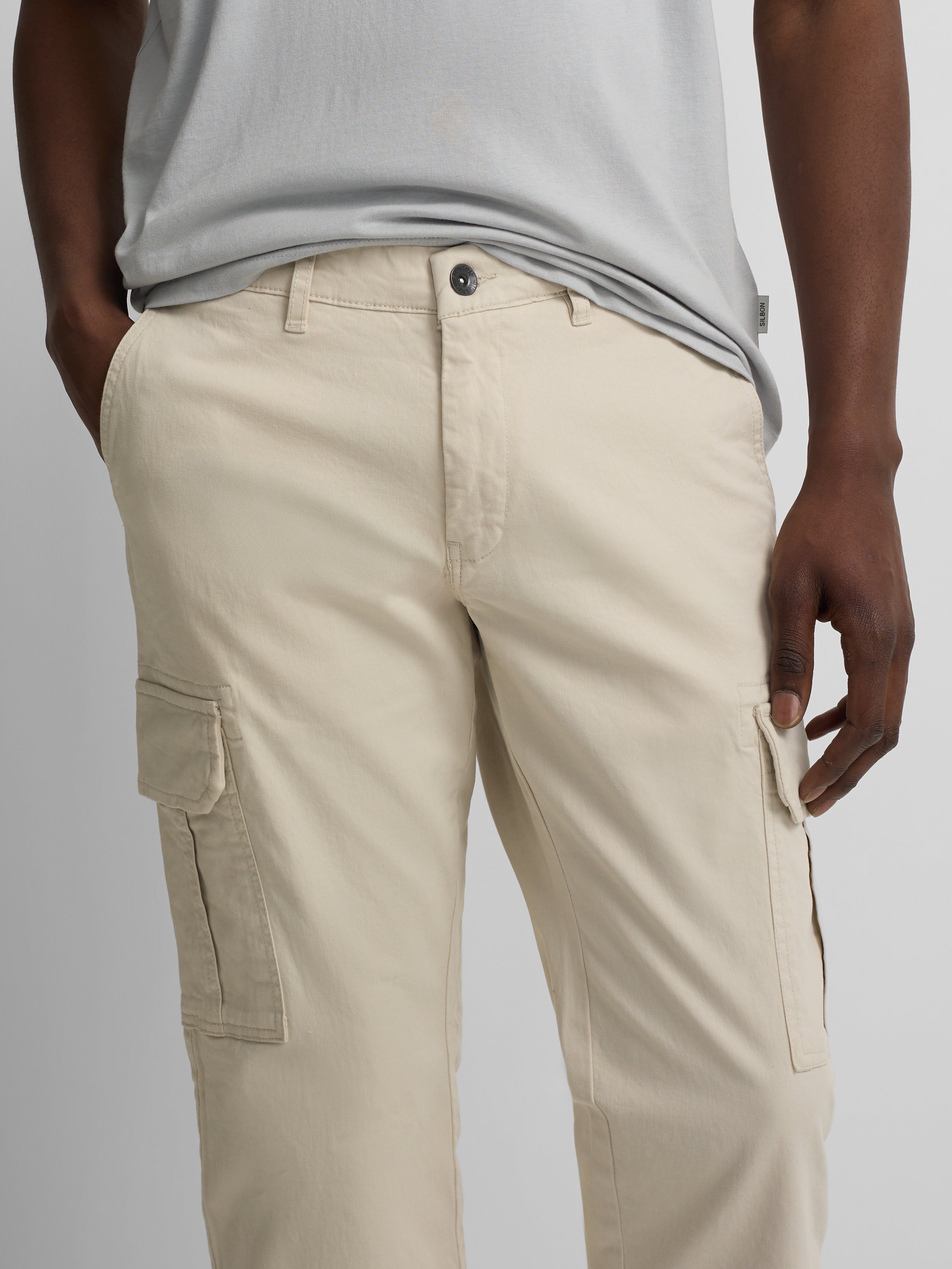 Casual stone cargo pants