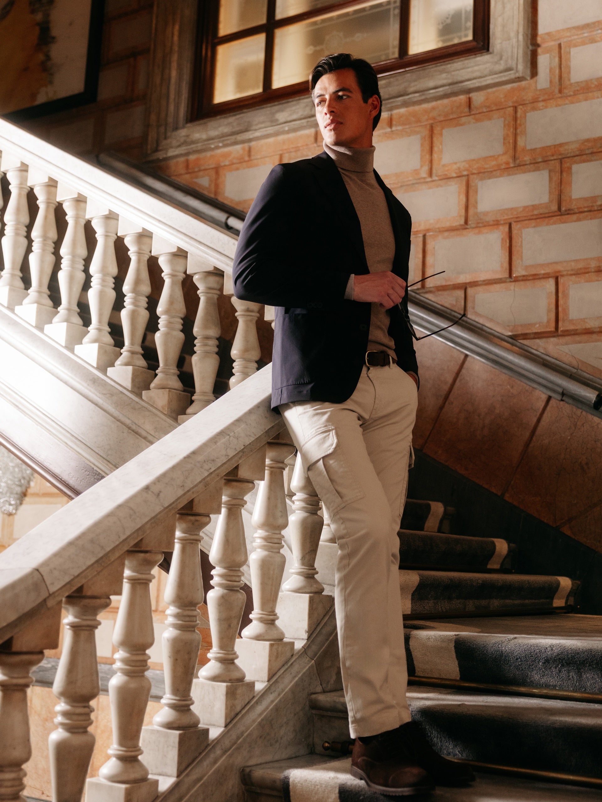 Casual beige cargo pants