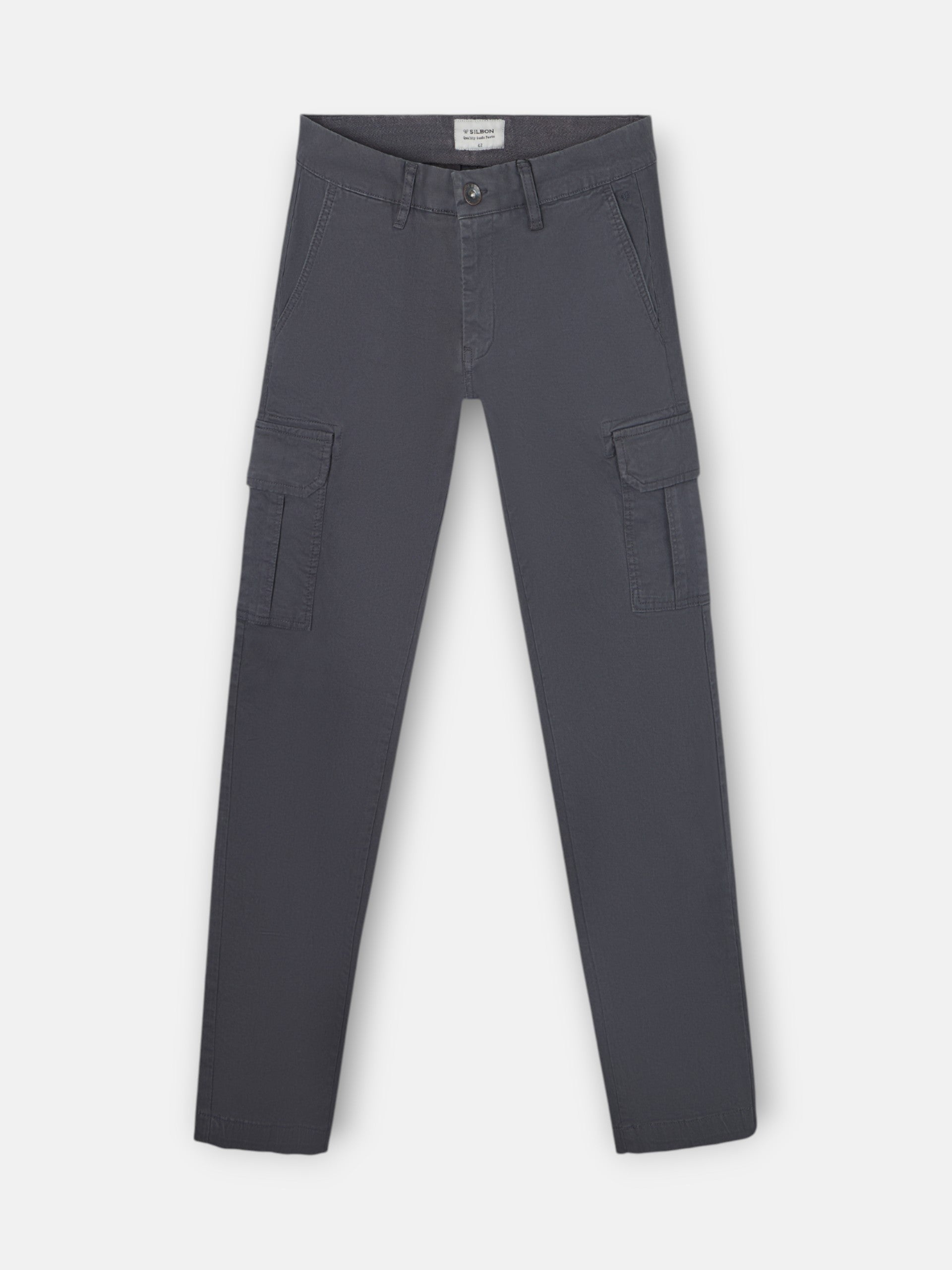 Pantalon cargo casual gris oscuro