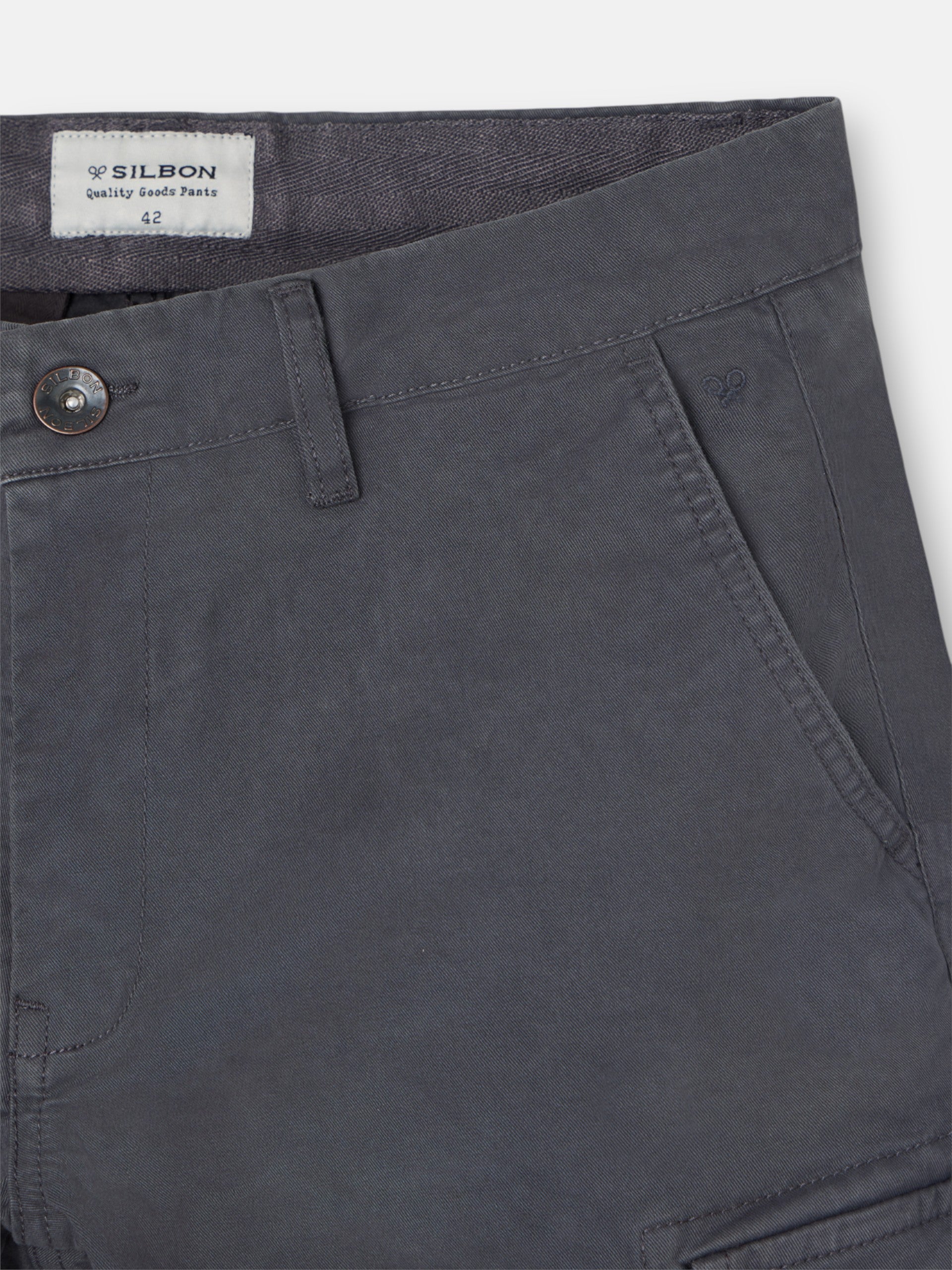 Pantalon cargo décontracté gris foncé