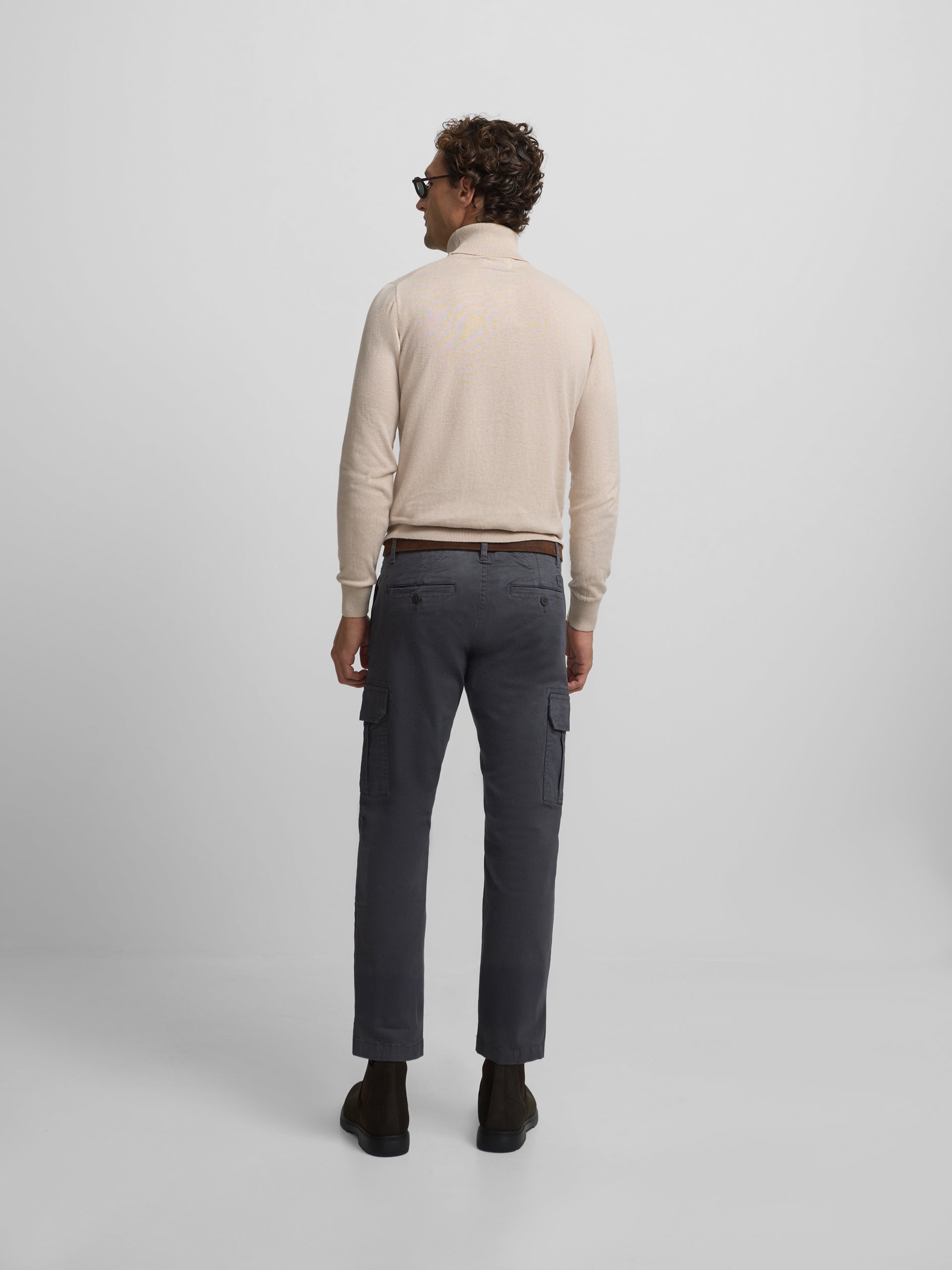Pantalon cargo décontracté gris foncé