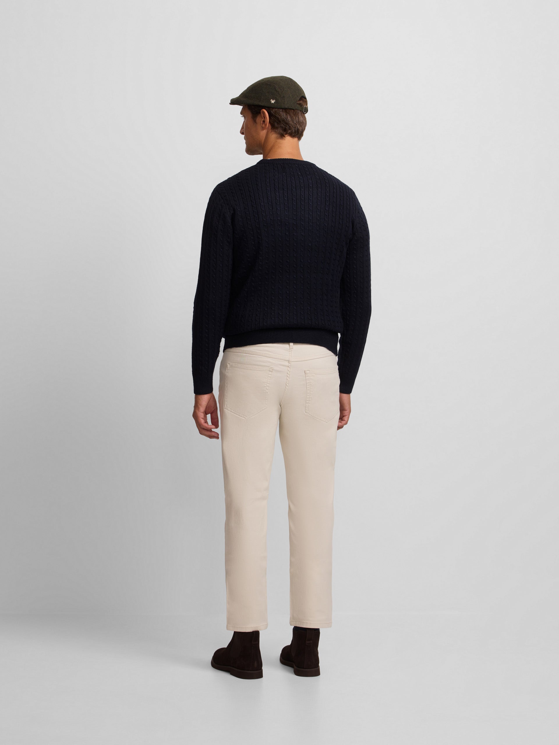 Pantalon de sport beige décontracté à cinq poches