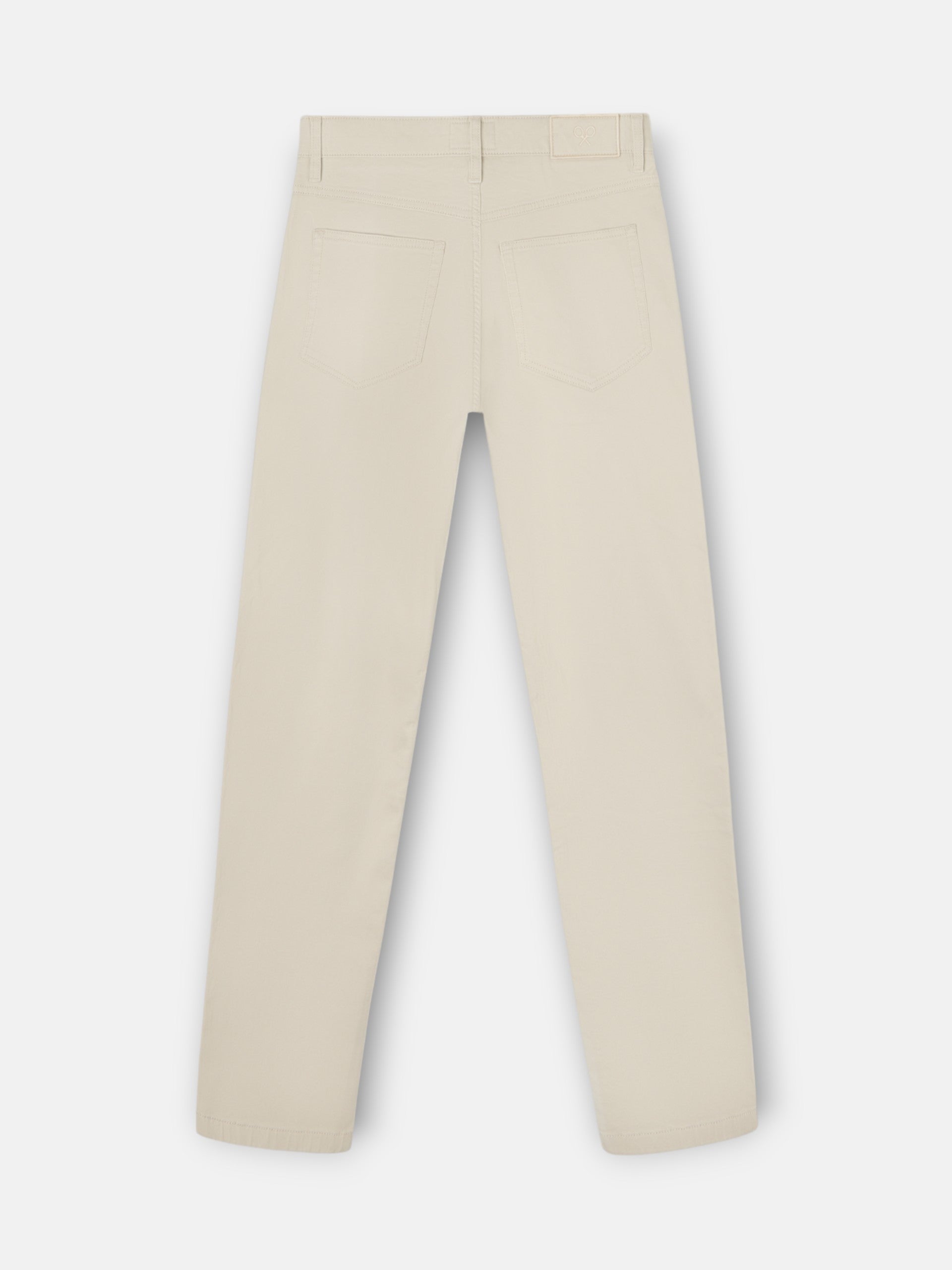 Pantalon de sport beige décontracté à cinq poches