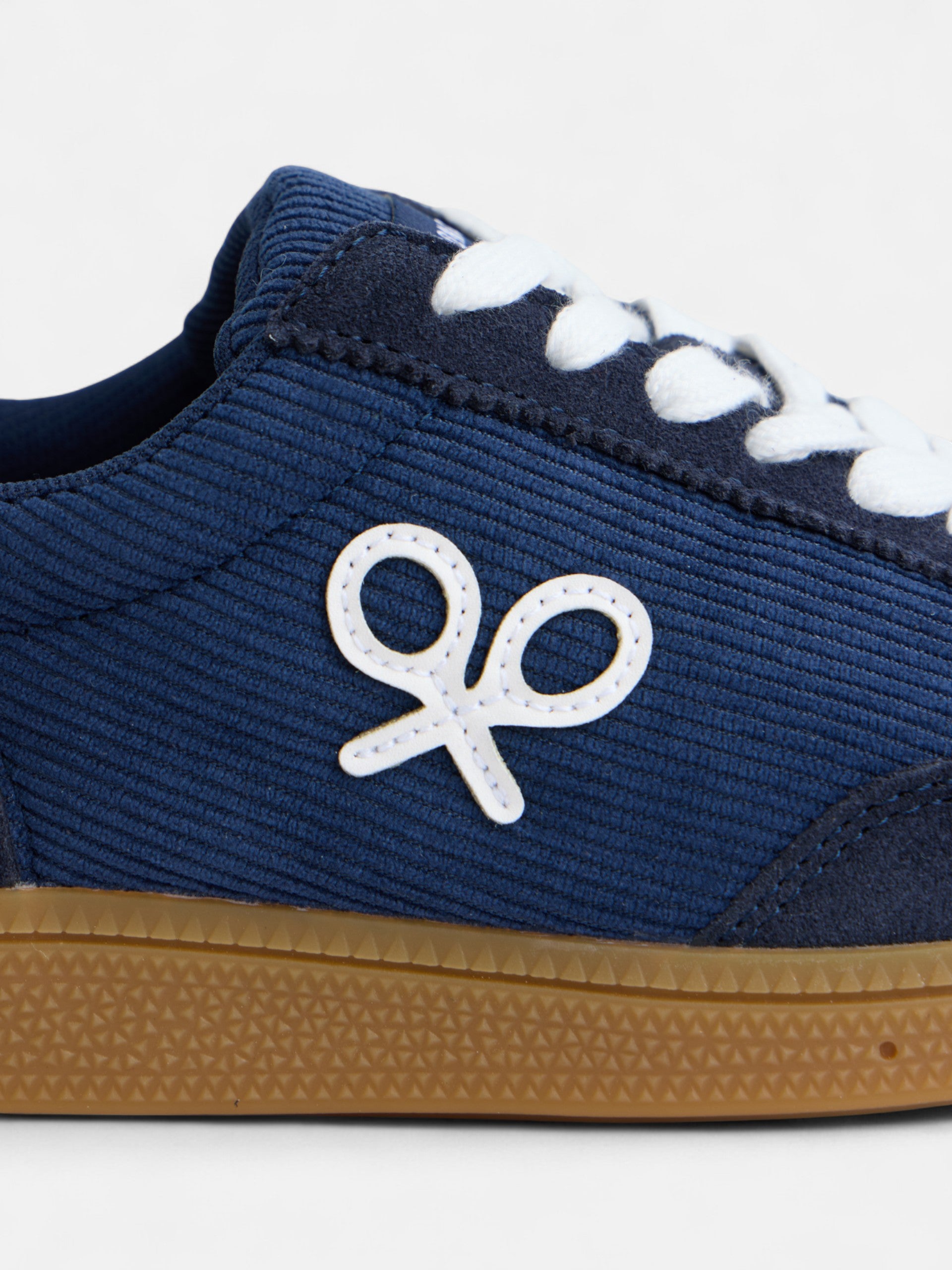 Zapatilla casual pana azul