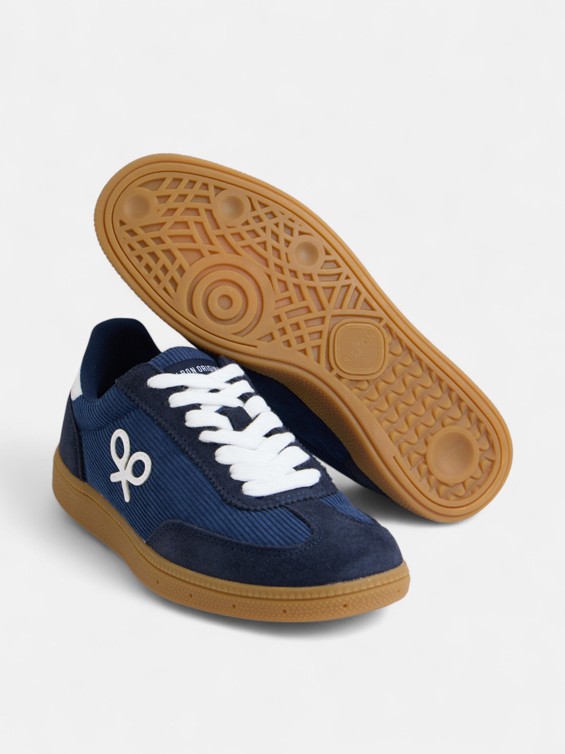 Zapatilla casual pana azul