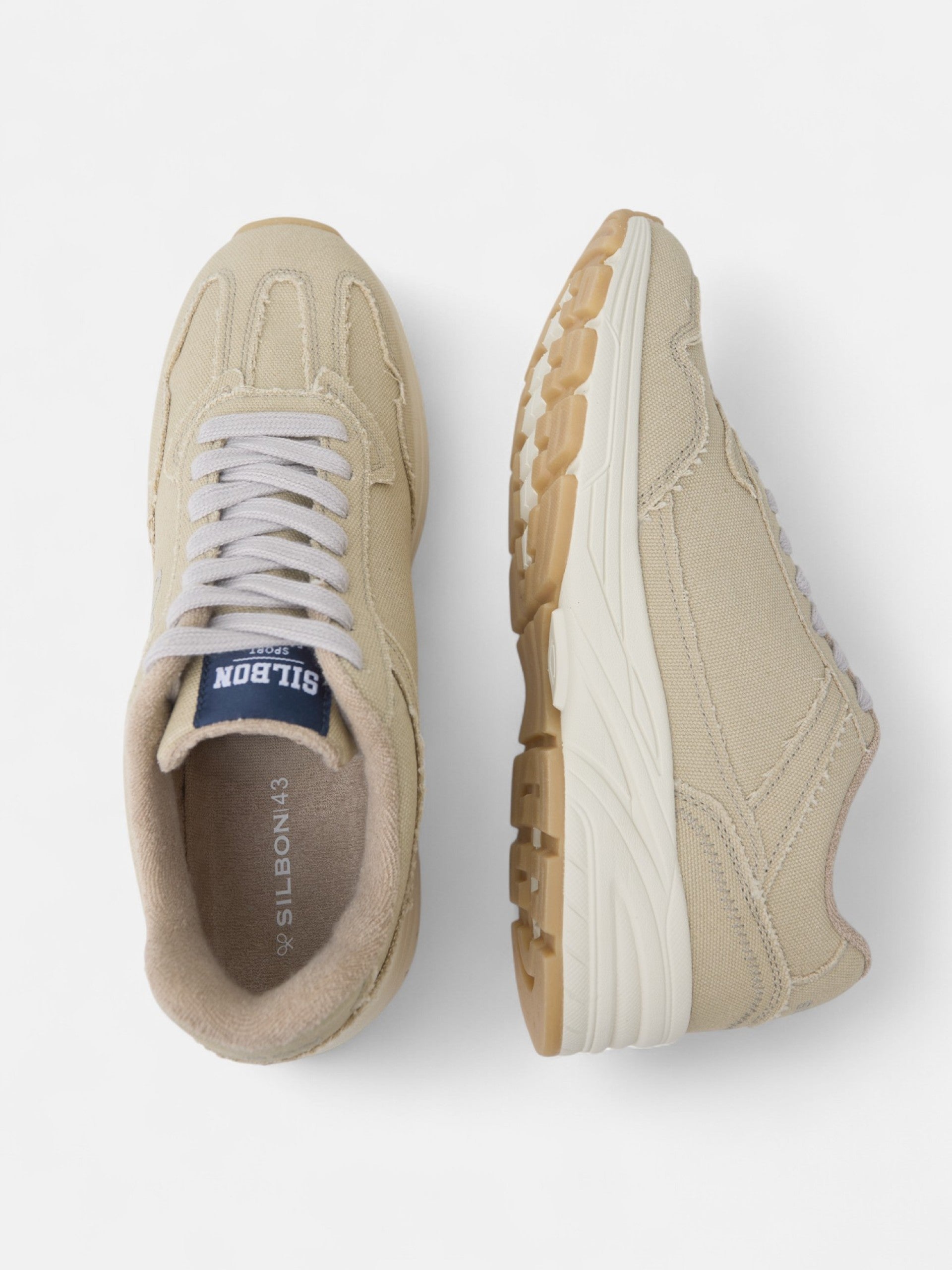 Zapatilla casual canvas beige