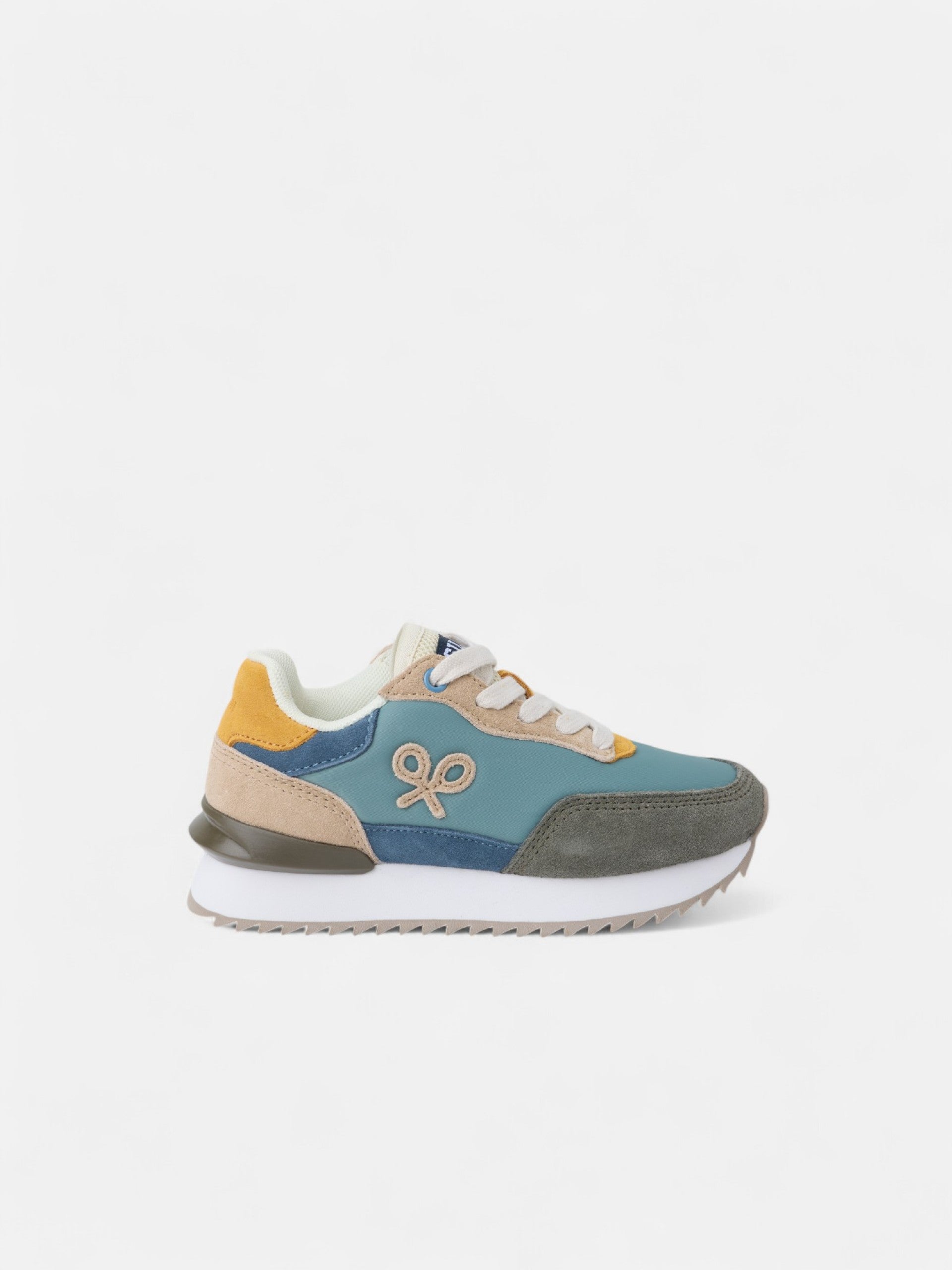 Zapatilla kids running multicolor verde