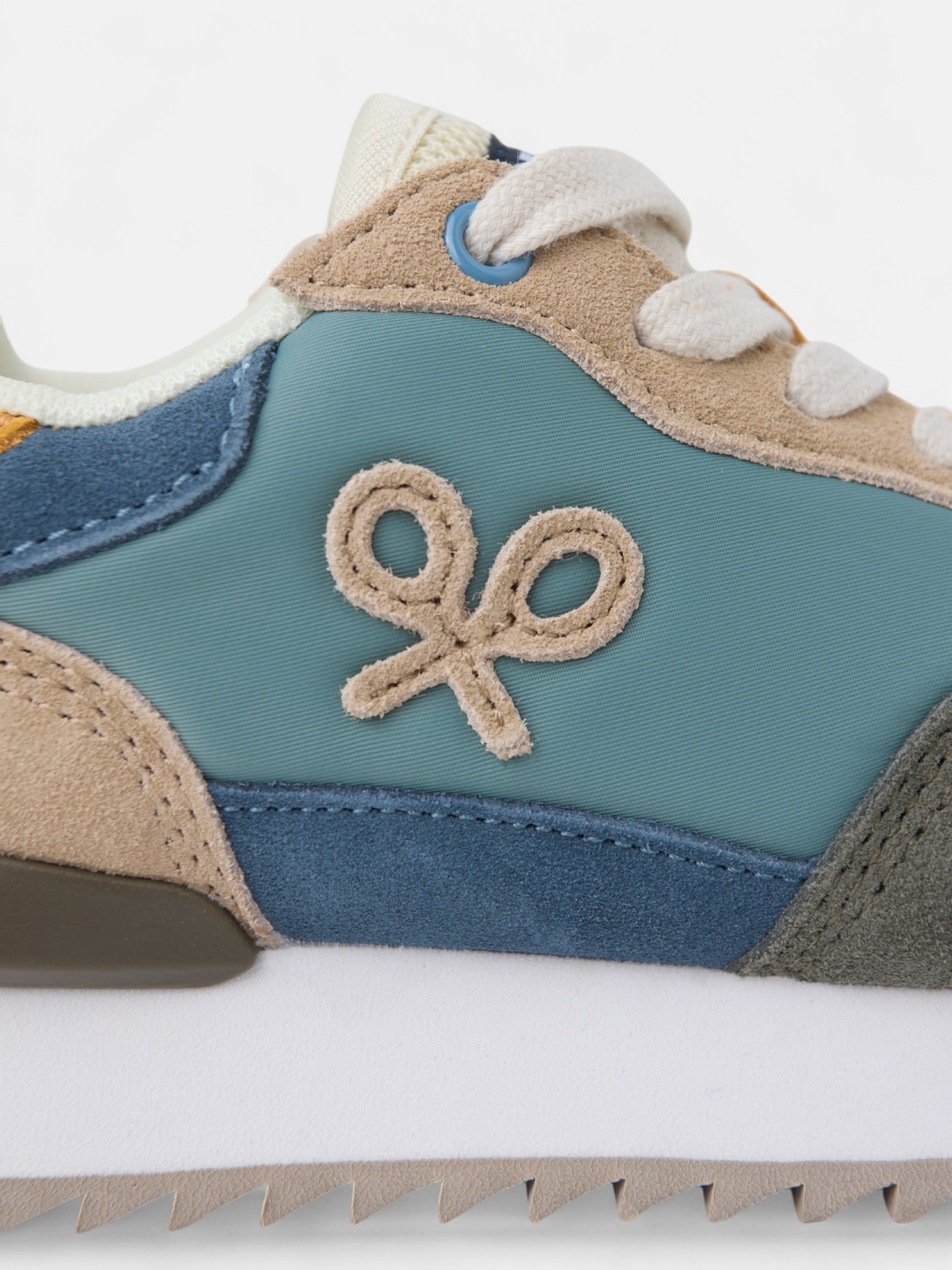 Zapatilla kids running multicolor verde