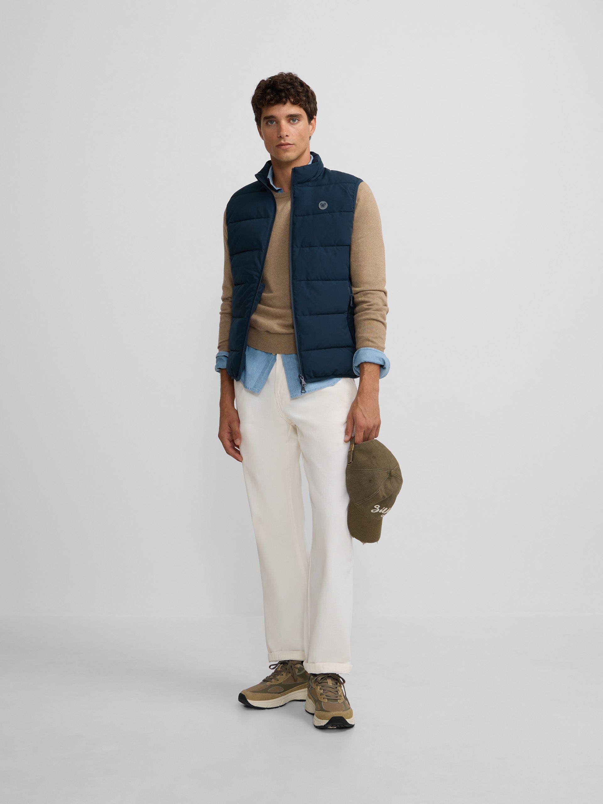 Classic navy blue technical vest