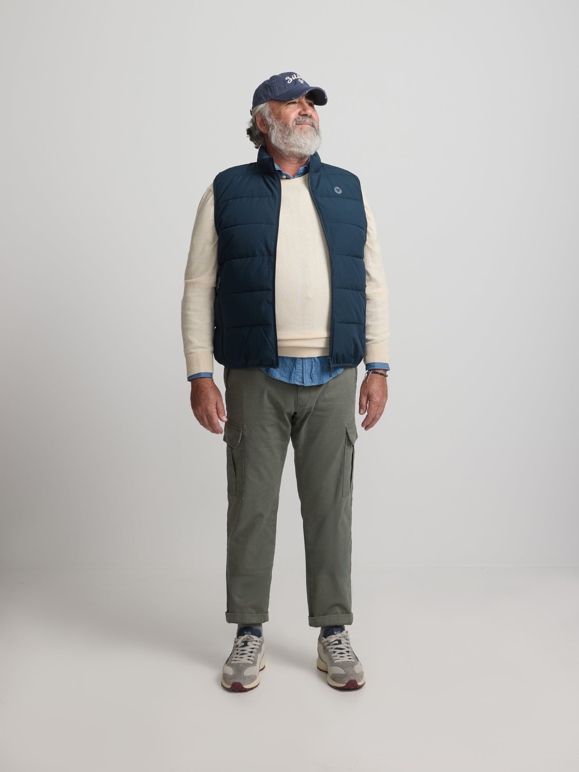 Classic navy blue technical vest