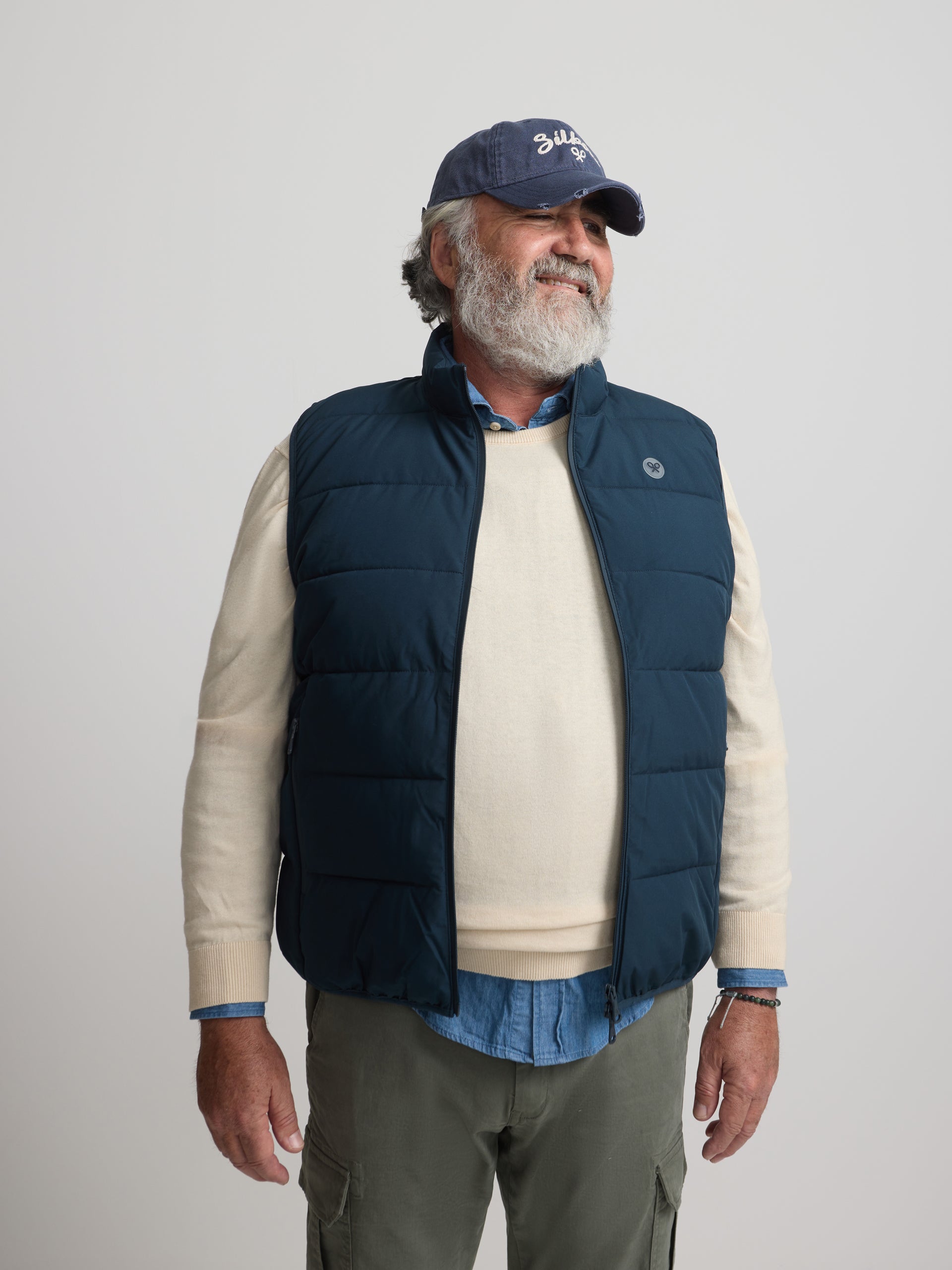 Classic navy blue technical vest
