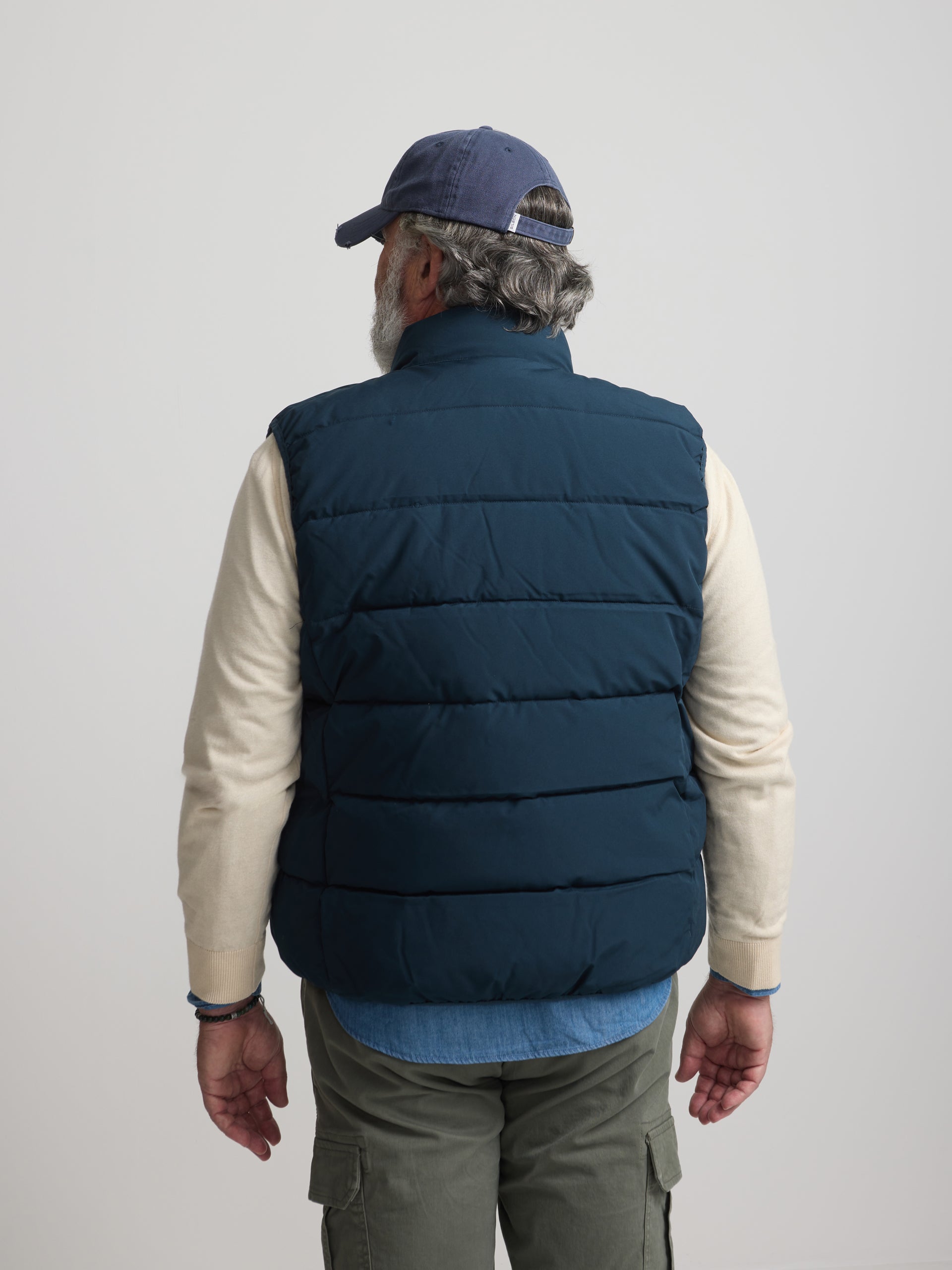 Classic navy blue technical vest
