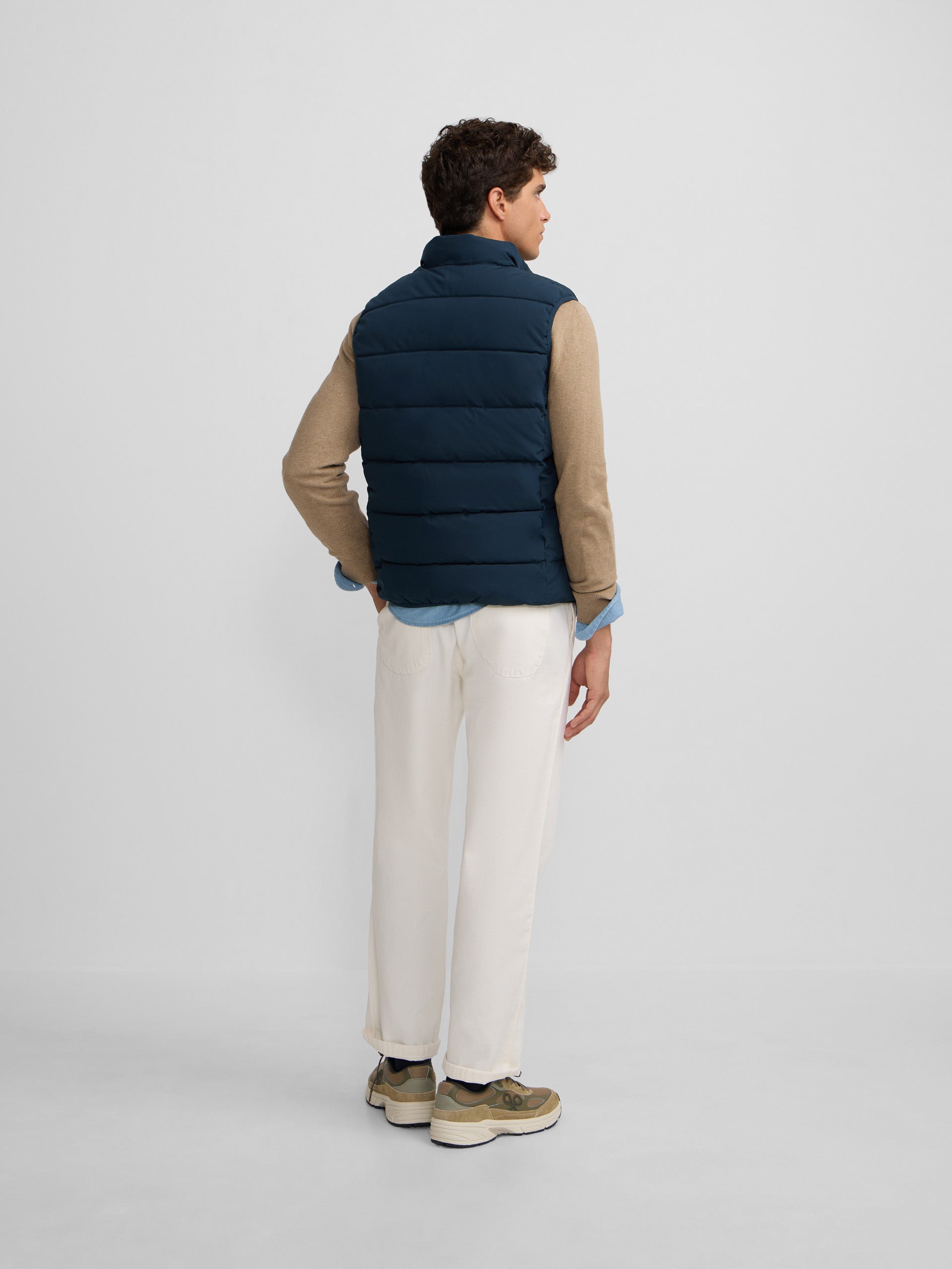 Classic navy blue technical vest