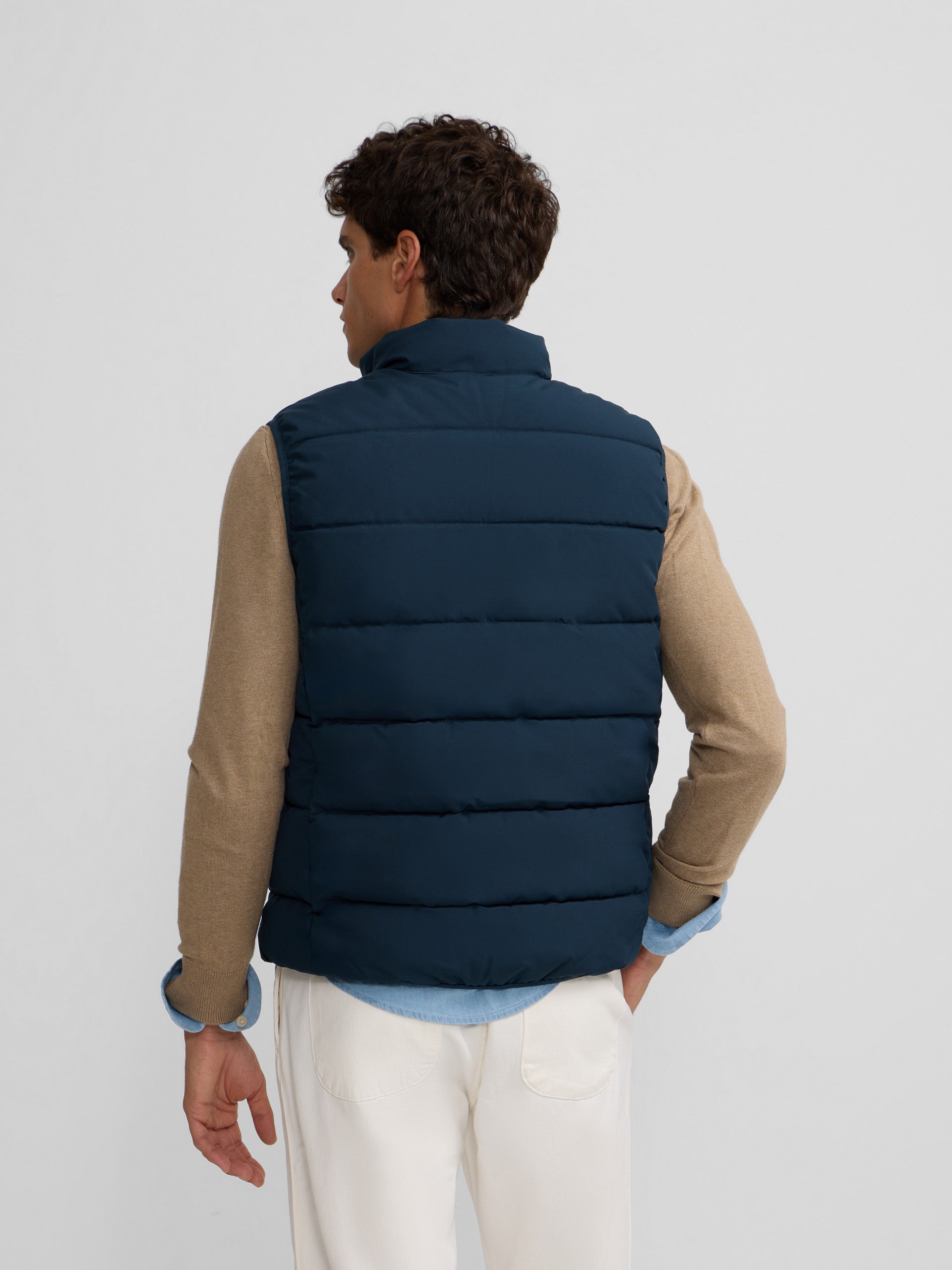Classic navy blue technical vest